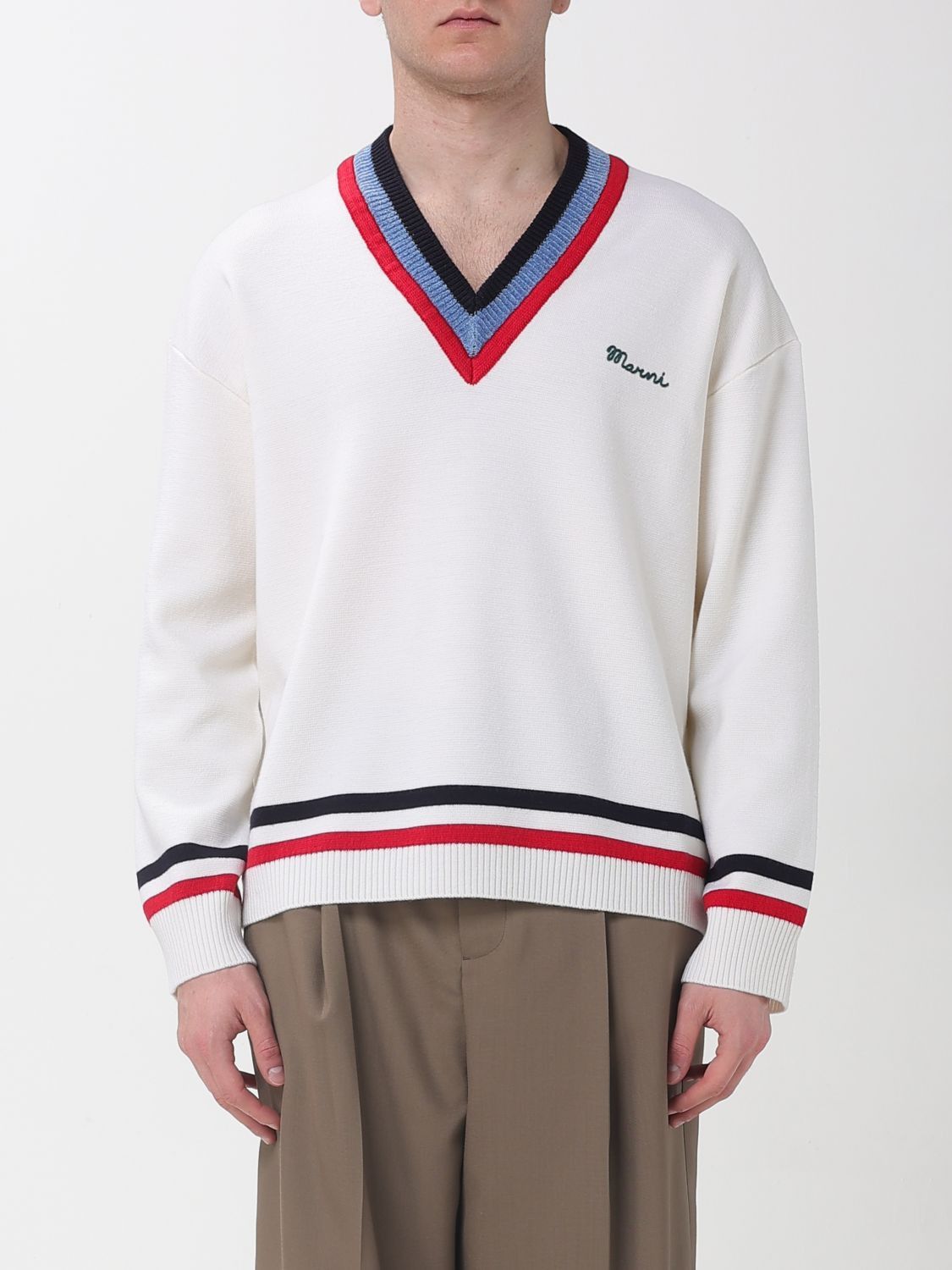 Marni Marni Sweater Men Beige Size US M / EU 48-50 / 2 - 1 Thumbnail