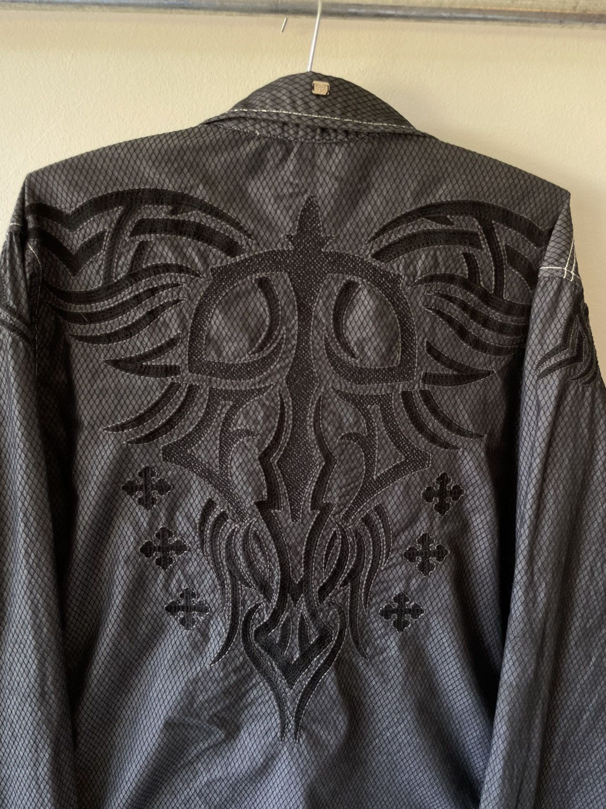 Roar Crazy Y2K Opium Design Tribal Cross Button Up Size US XL / EU 56 / 4 - 2 Thumbnail