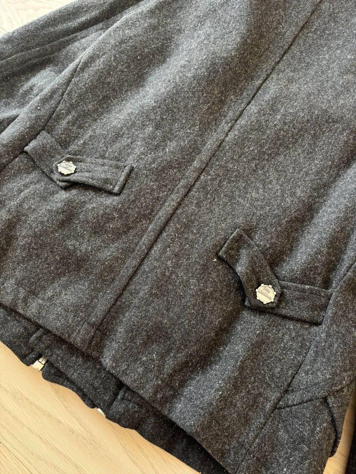 John Galliano John Galliano Women’s Double Zip Wool Hooded Jacket Size L / US 10 / IT 46 - 6 Thumbnail