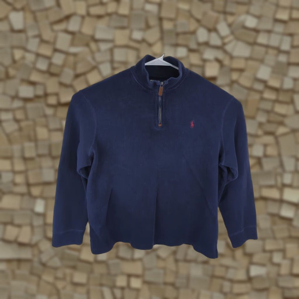 Polo Ralph Lauren Polo Ralph Lauren Sweater Mens 2XL Blue 1/4 Zip Pullover Long Sleeve Size US XXL / EU 58 / 5 - 1 Thumbnail