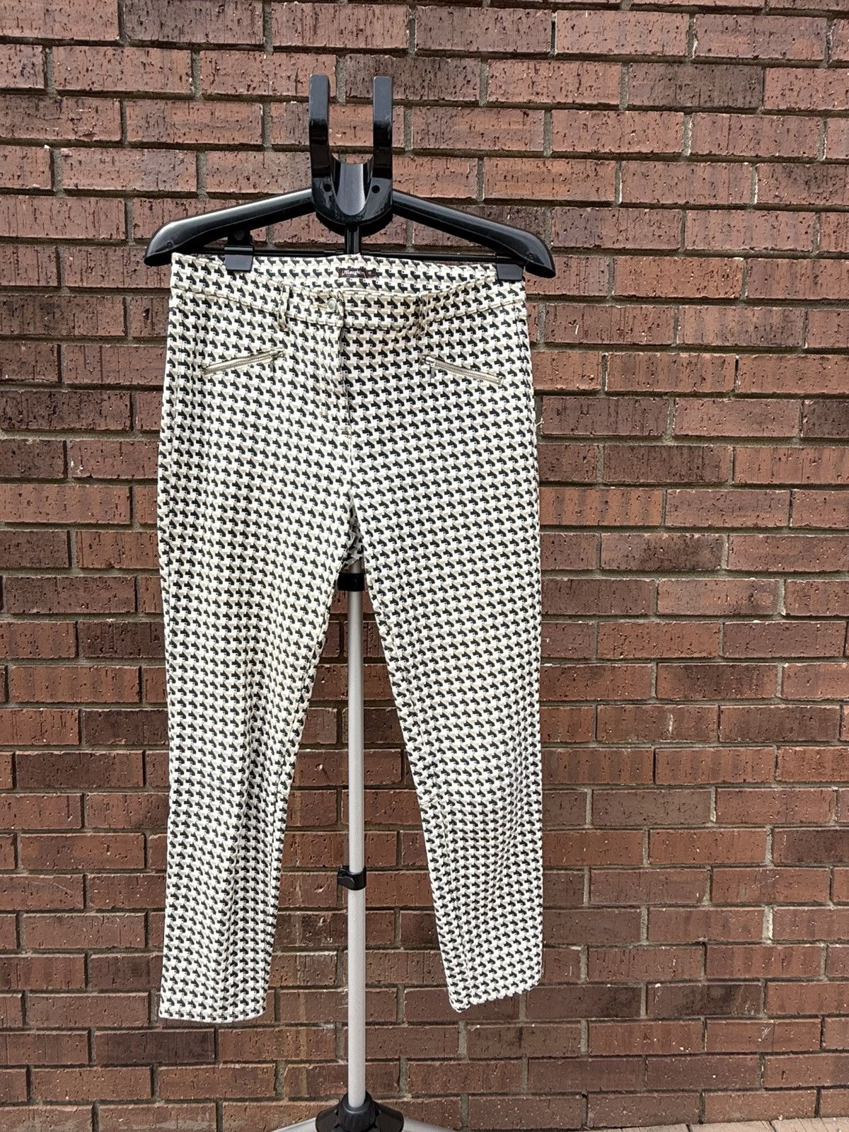 J.McLaughlin J McLaughlin Baxter Ankle Pants Zip Accent Geometric Print Size 32" / US 10 / IT 46 - 1 Thumbnail