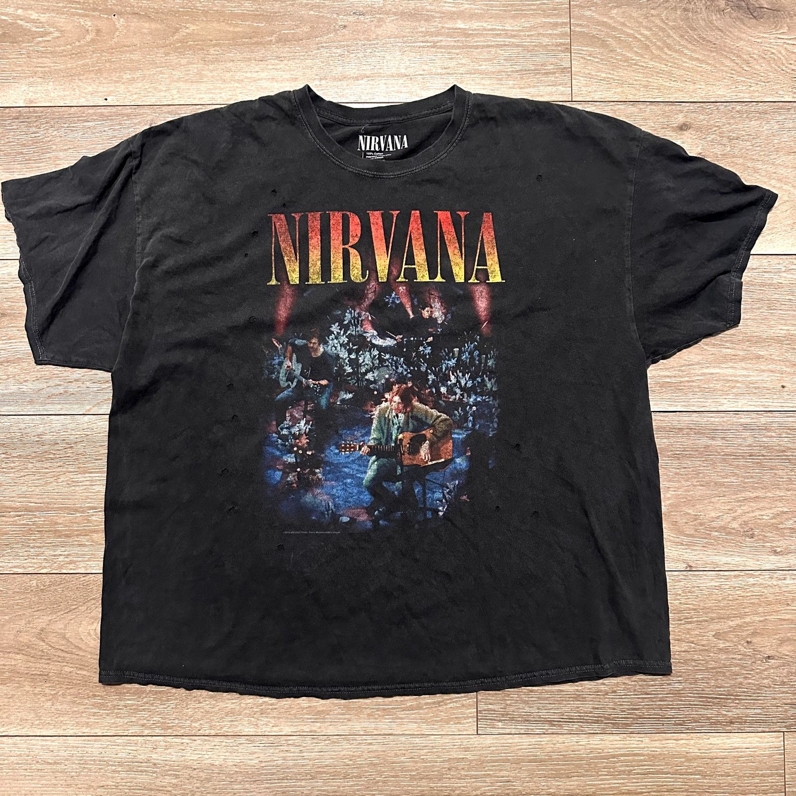 & Other Stories 2018 Modern Distressed Trashed Oversized Nirvana T-Shirt Size US XXL / EU 58 / 5 - 1 Thumbnail