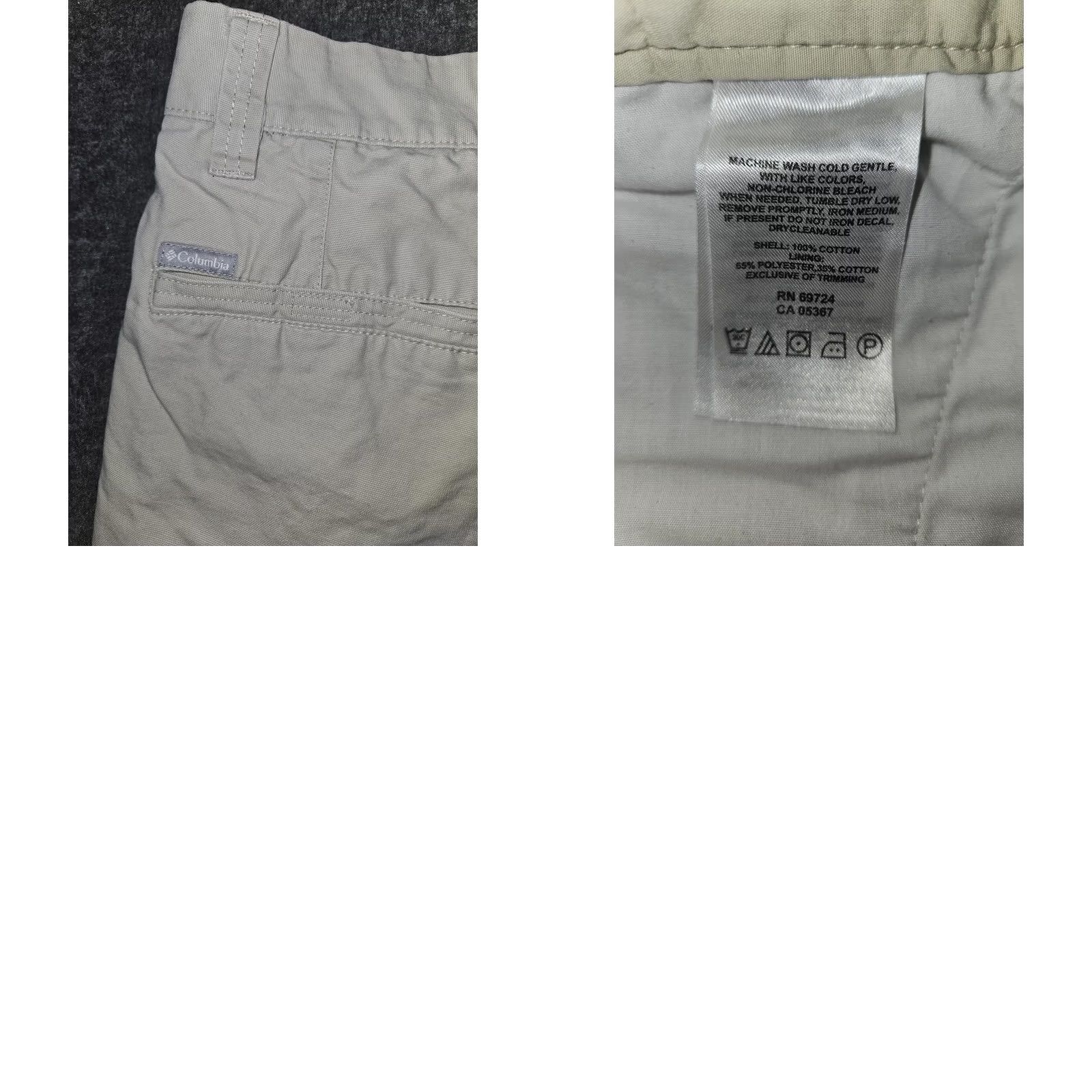Vintage Columbia Cargo Shorts Mens 34 Beige Cotton Chino Pockets Casual Hiking Outdoor Size US 34 / EU 50 - 8 Thumbnail