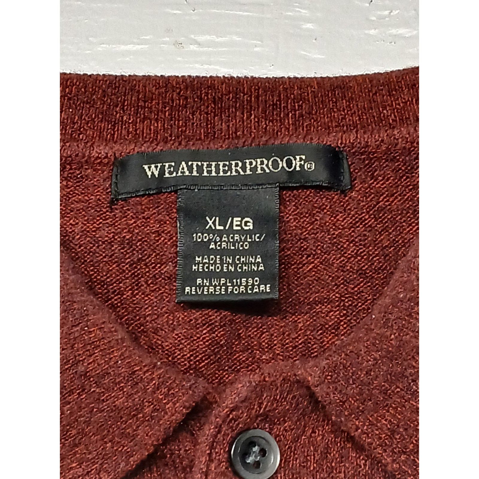 Weatherproof Weatherproof (XL) Red Stretch Button Pull Over Sweatshirt Size US XL / EU 56 / 4 - 4 Thumbnail