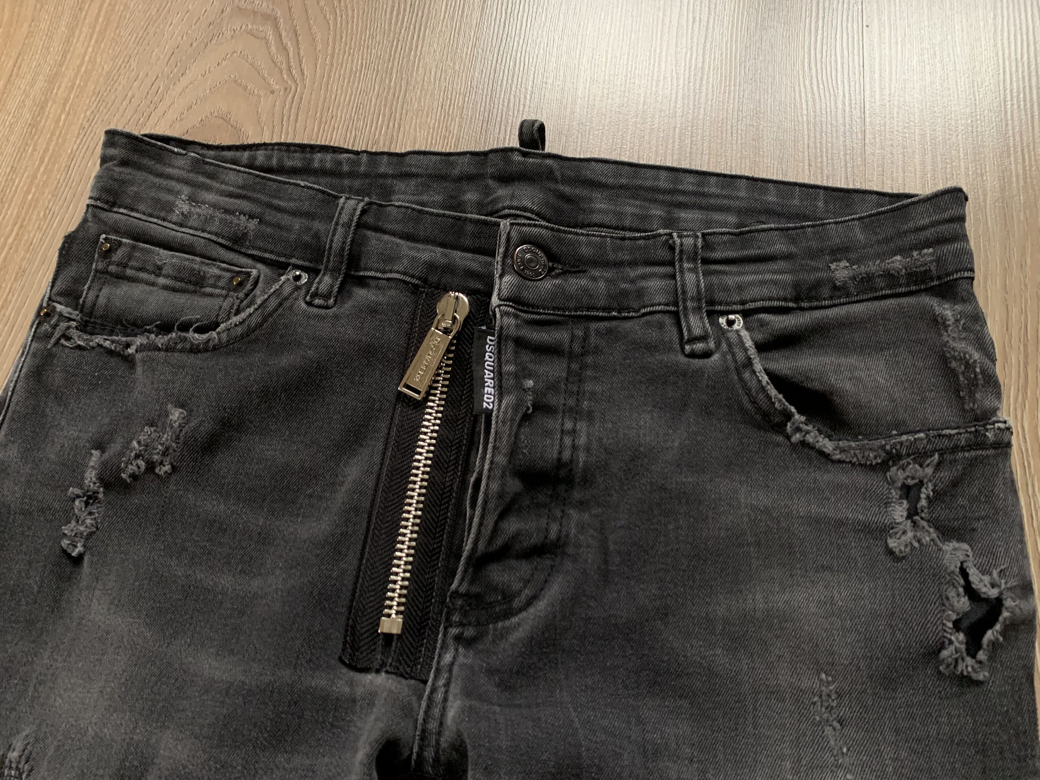 Dsquared2 Dsquared2 Denim Distressed Black Jeans Size US 32 / EU 48 - 4 Thumbnail