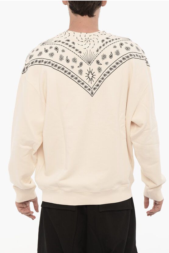 Marcelo Burlon o1mris0824 Comfort Crewneck in Ecru/Black Size US M / EU 48-50 / 2 - 6 Thumbnail