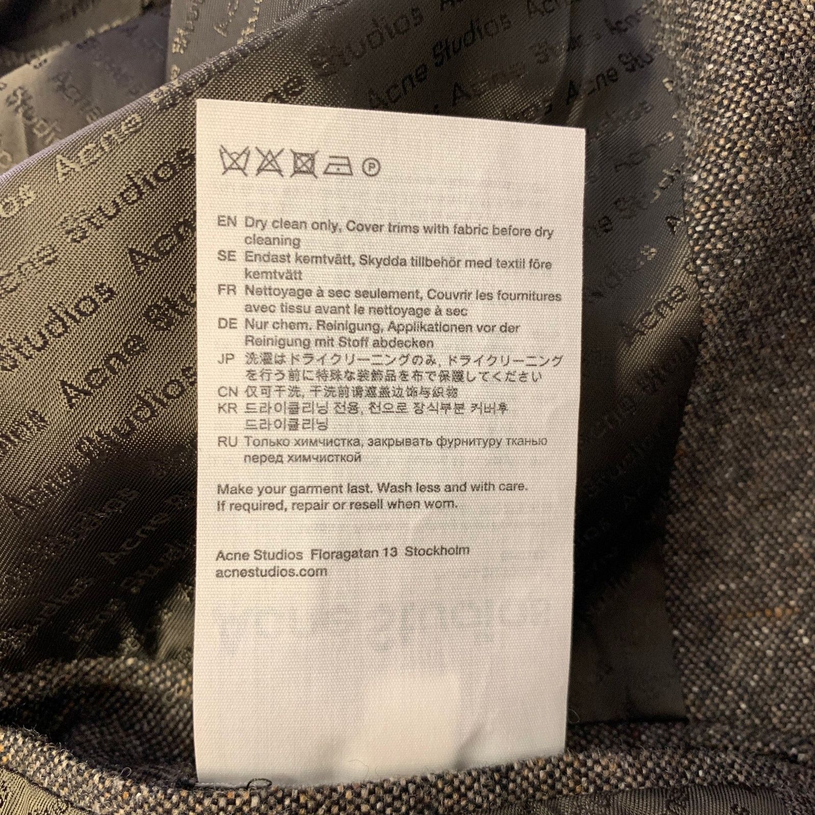 Acne Studios ACNE XL Brown White Heather Wool Blend Double Breasted Coat Size US XL / EU 56 / 4 - 6 Thumbnail