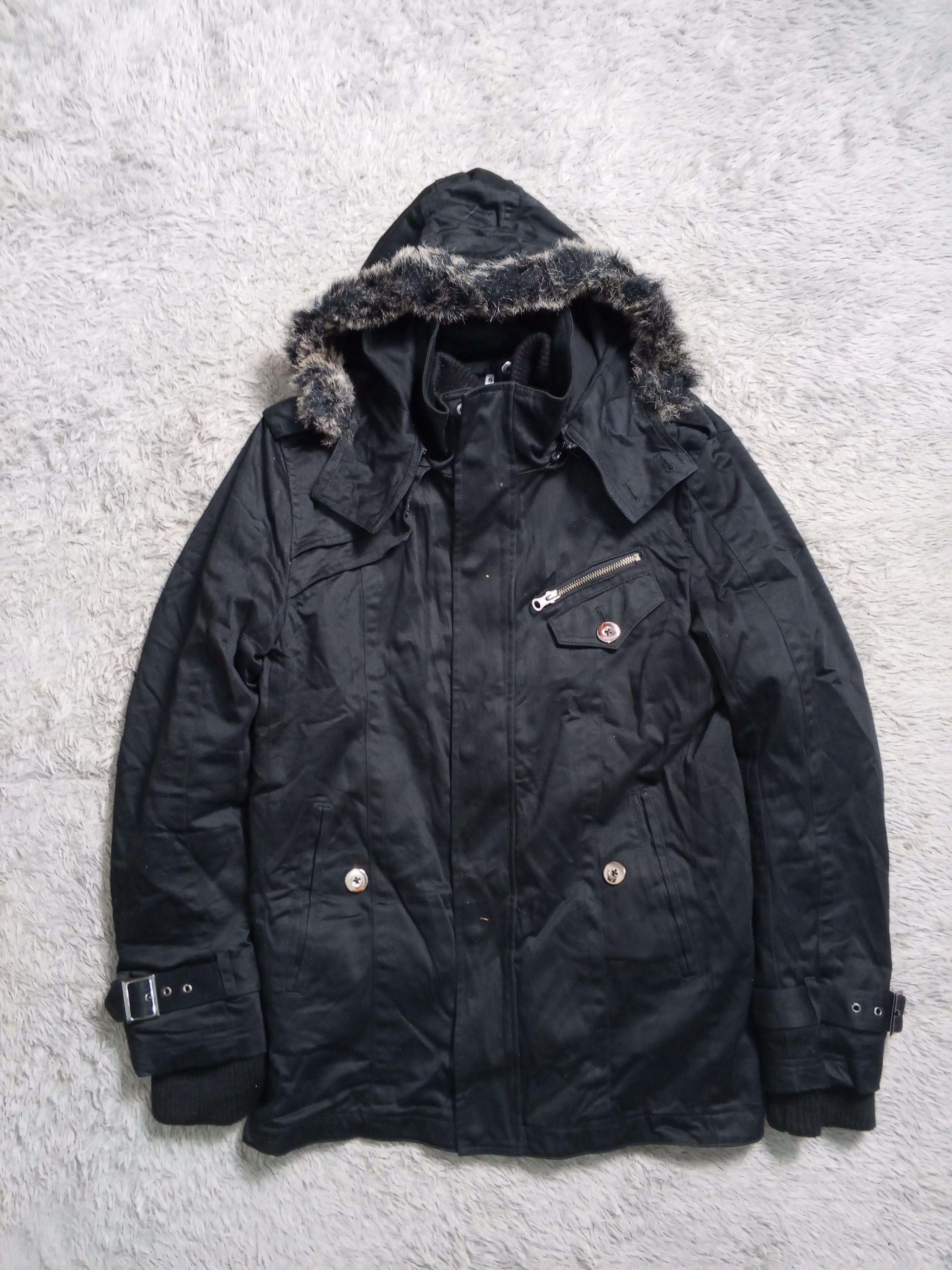 semanticdesign semantic design Japan Faux Fur Puffer Hoodie Jacket Size US M / EU 48-50 / 2 - 3 Thumbnail