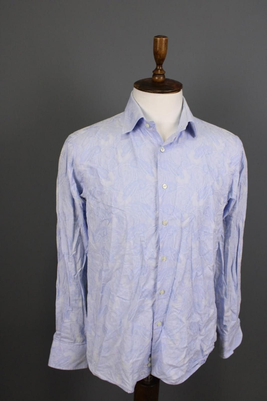 Etro Etro Milano Blue Paisley Button Down Shirt Size 41 Size US M / EU 48-50 / 2 - 4 Thumbnail