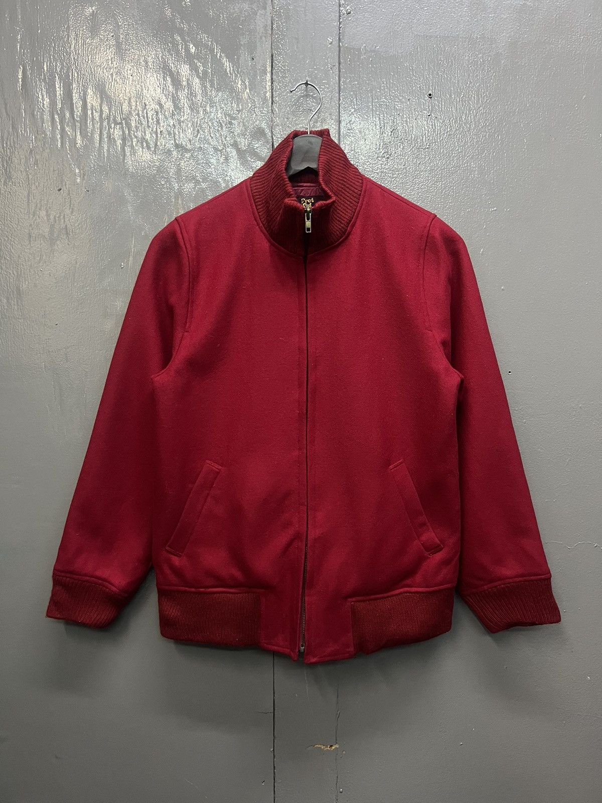 Japanese Brand Vintage Pret Pul Mermaid Red Wool Zipper Jacket Size US S / EU 44-46 / 1 - 1 Thumbnail