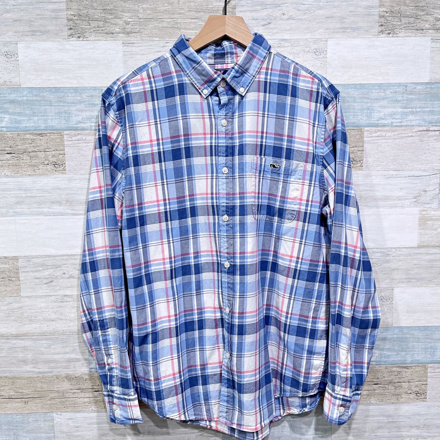 Vineyard Vines Vineyard Vines Slim Oxford Tucker Shirt Blue White Plaid L Size US L / EU 52-54 / 3 - 1 Thumbnail