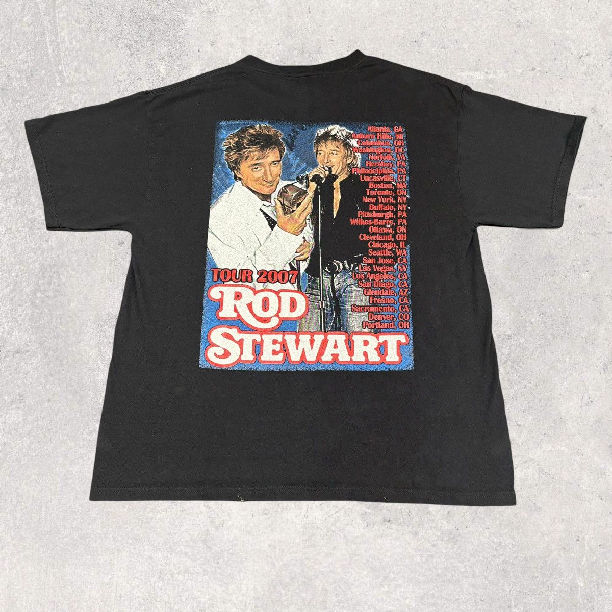 Band Tees × Vintage Vintage Rod Stewart Shirt Size US XL / EU 56 / 4 - 2 Thumbnail