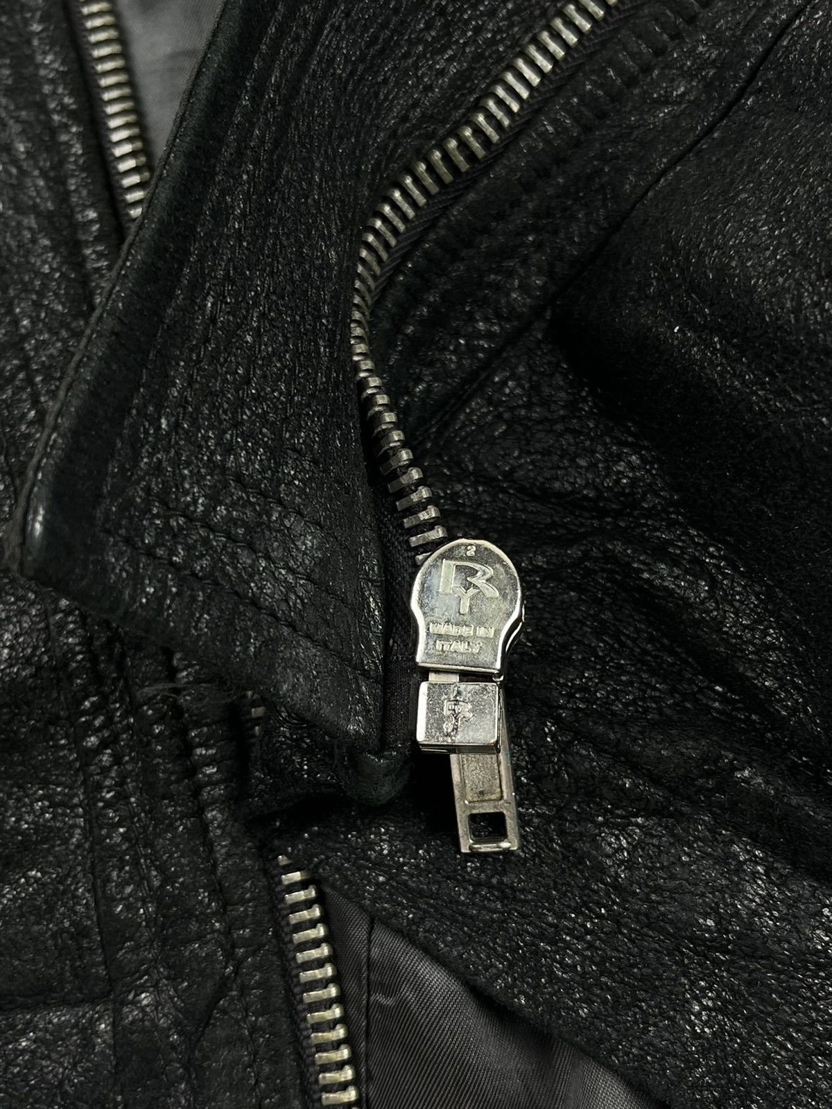 Rick Owens SS06 Rick Owens Blistered Lamb Intarsia Leather Jacket Size US S / EU 44-46 / 1 - 9 Thumbnail
