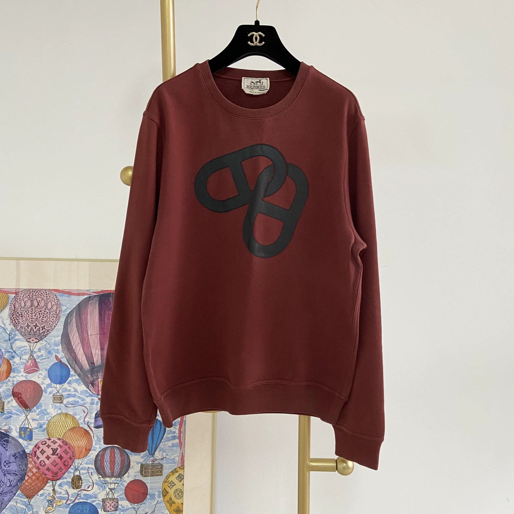 Hermes Hermès Crimson Crewneck Pullover M 8982 Size M / US 6-8 / IT 42-44 - 1 Thumbnail