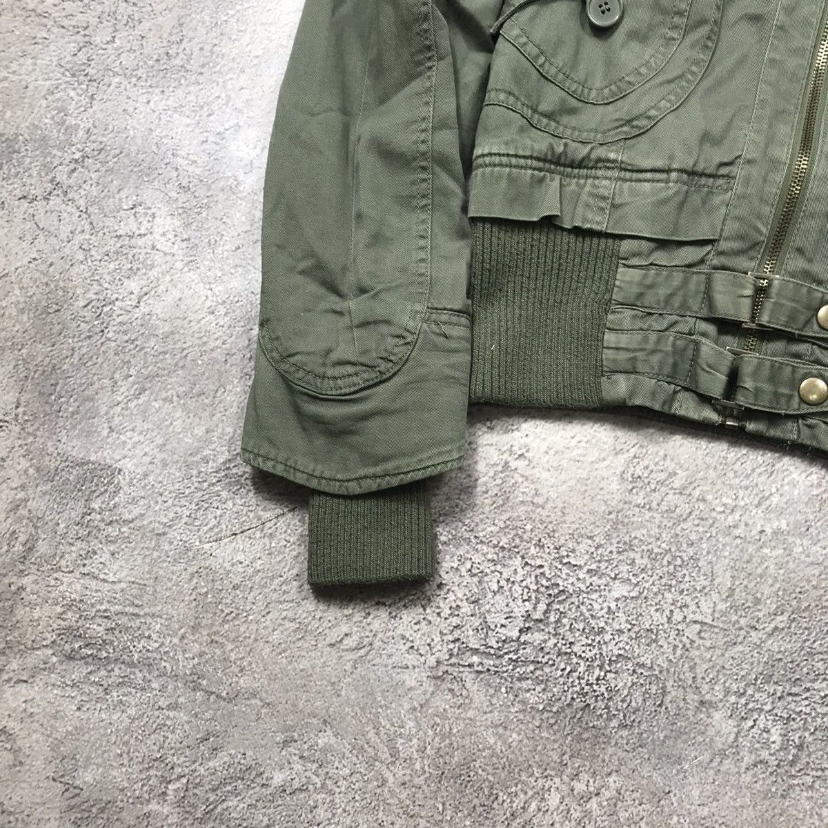 Vintage Vintage 90s Military Bomber Jacket Olive Y2K Streetwear M Size M / US 6-8 / IT 42-44 - 4 Thumbnail