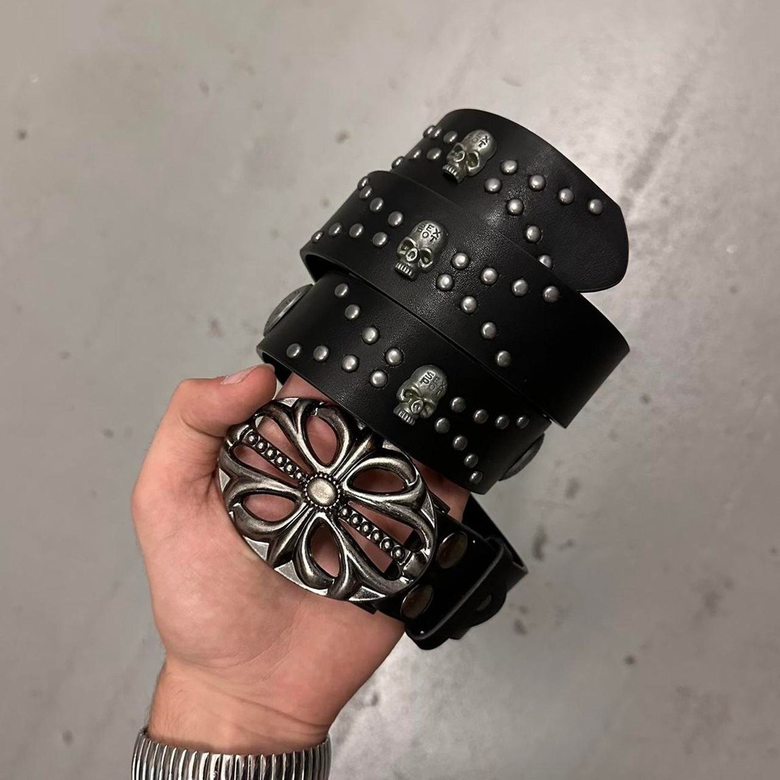 Other Vintage black western biker studded WMNS Size ONE SIZE - 1 Thumbnail