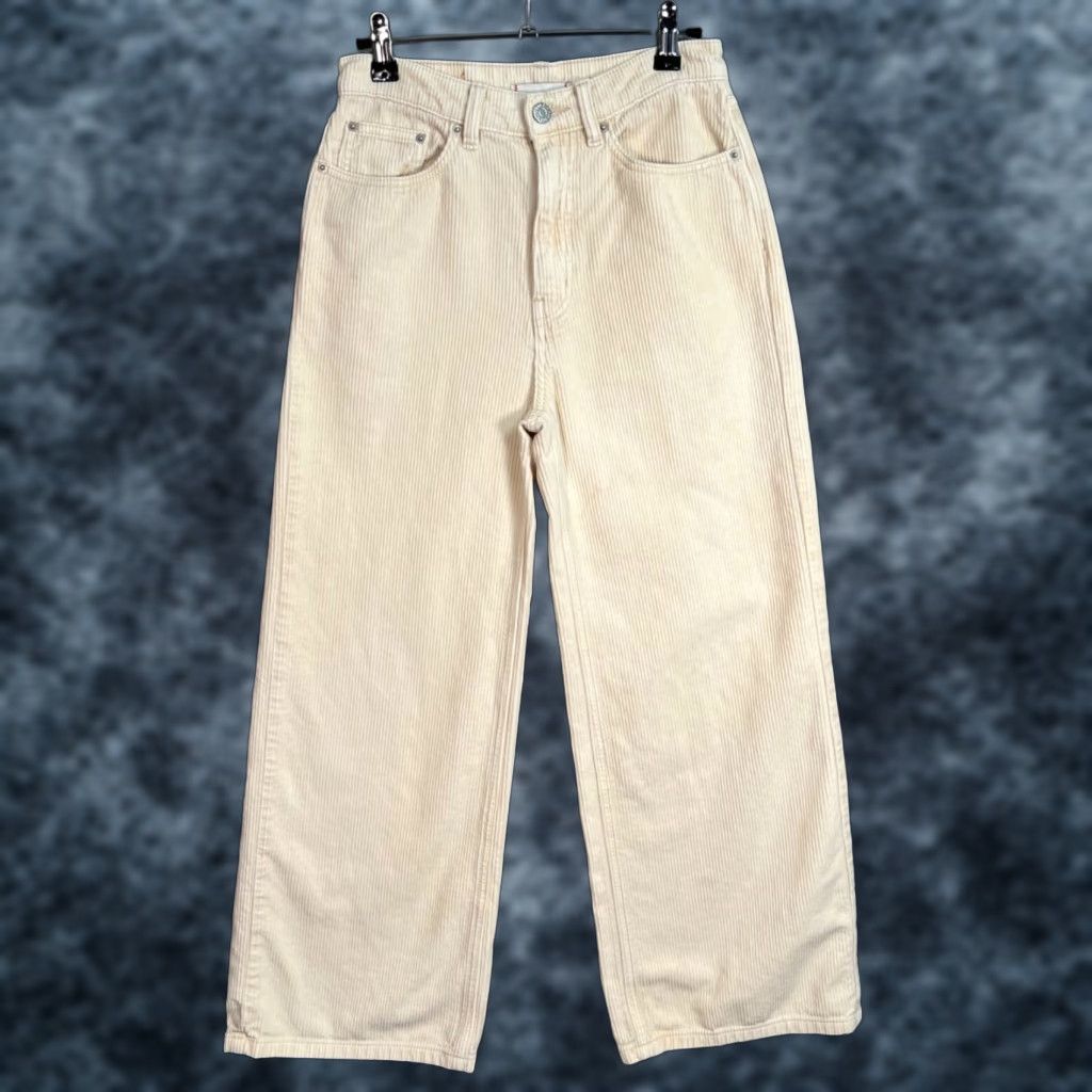 Bdg VINTAGE BDG Womens High Waist Wide Corduroy Pants 26 Beige 100% Cotton Size 26" / US 2 / IT 38 - 1 Thumbnail