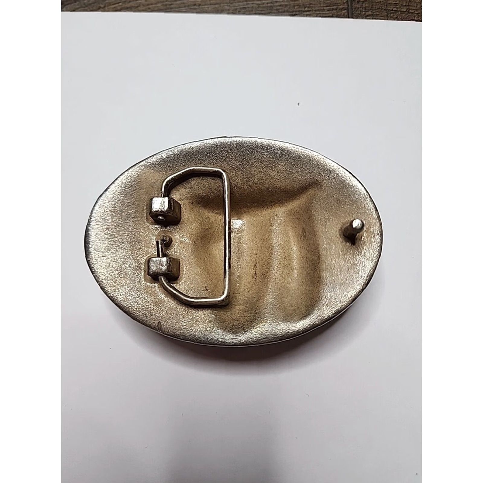 Vintage VINTAGE TEXAS LONGHORN Western Belt Buckle Men Silver 4" x 3" Adult Silver Size ONE SIZE - 2 Thumbnail