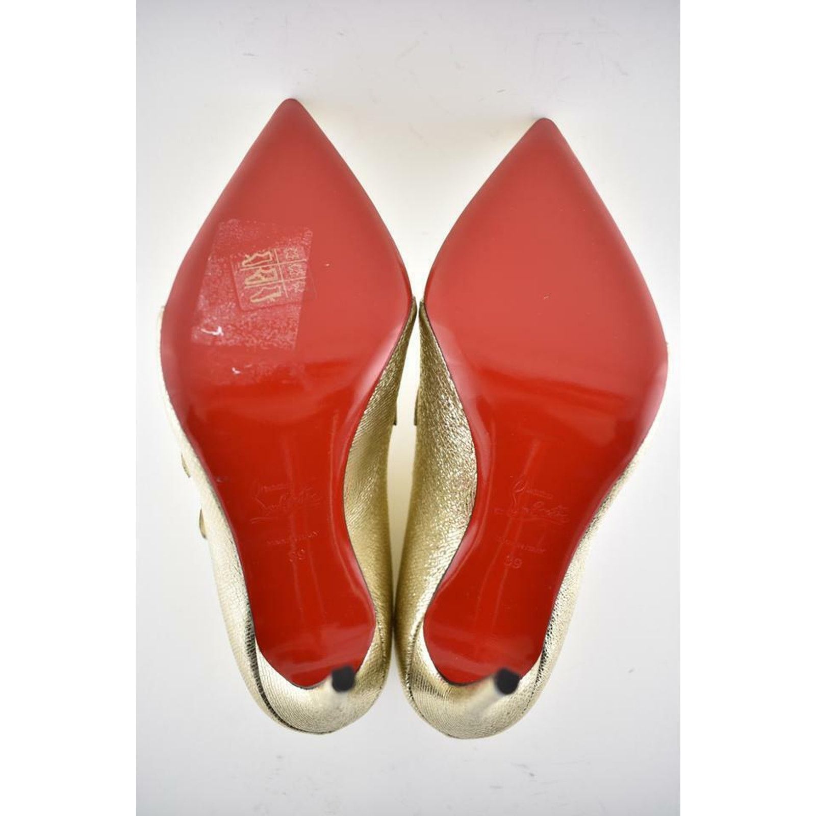 Christian Louboutin Christian Louboutin Triniboot 100 Platine Gold Strap Ankle Size US 9 / IT 39 - 12 Thumbnail