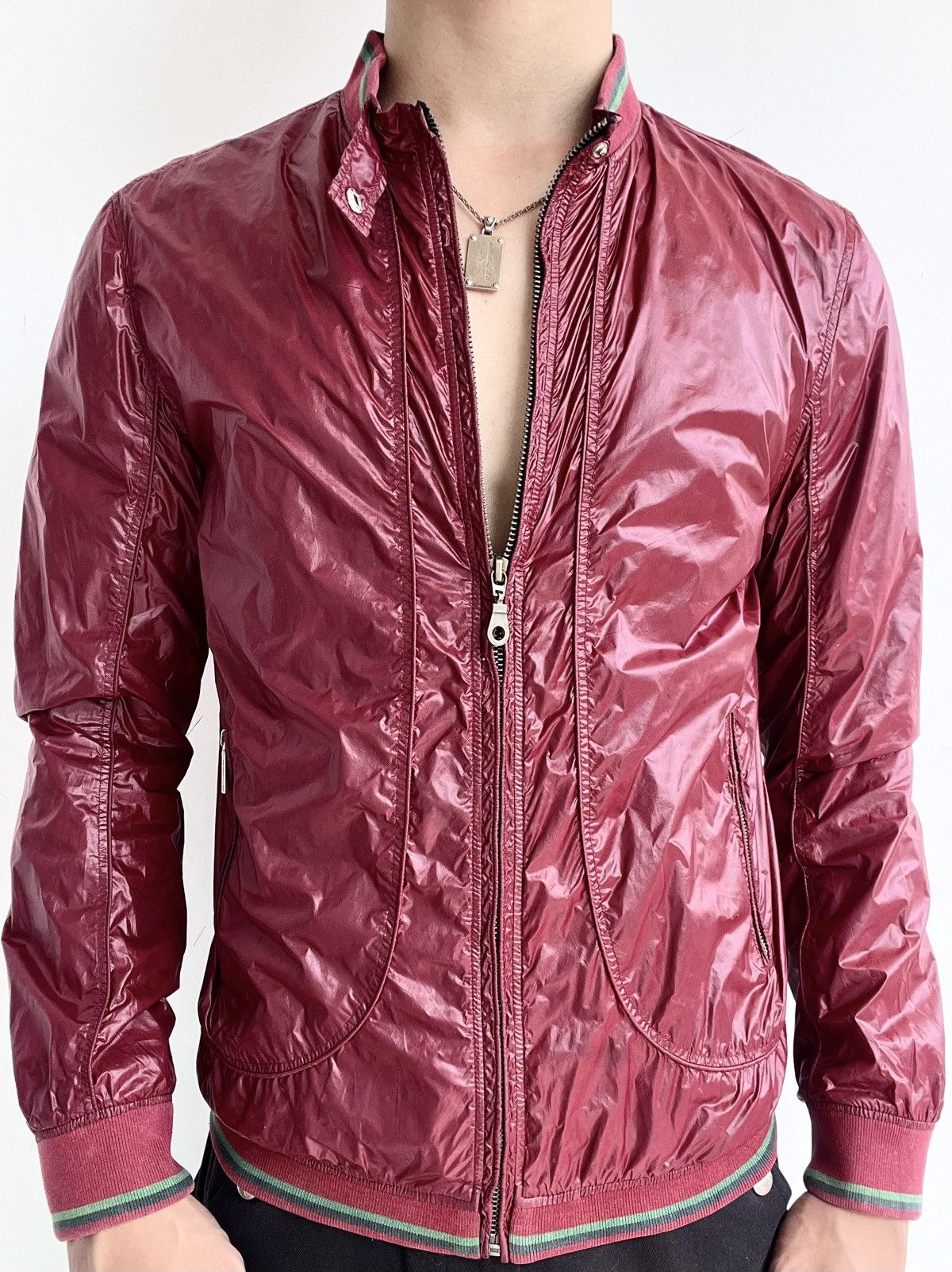 Dirk Bikkembergs Dirk Bikkembergs Burgundy Bomber Jacket Size US M / EU 48-50 / 2 - 2 Thumbnail