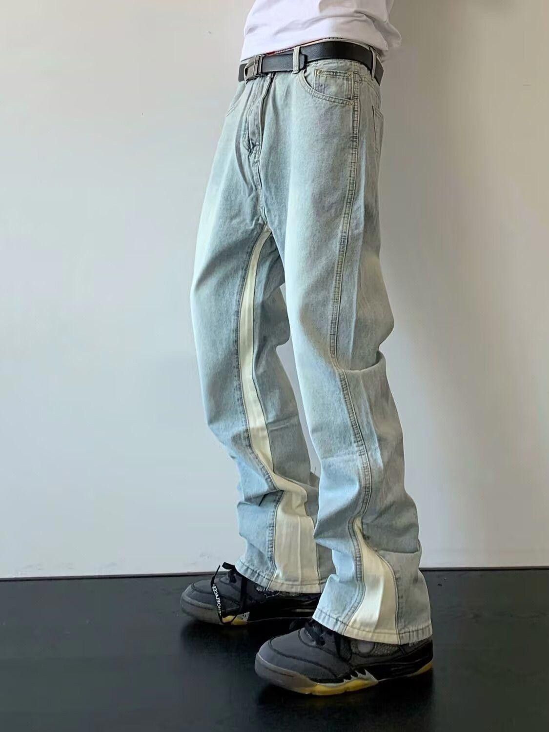Japanese Brand Track Flare Stacked Jeans Size US 32 / EU 48 - 4 Thumbnail