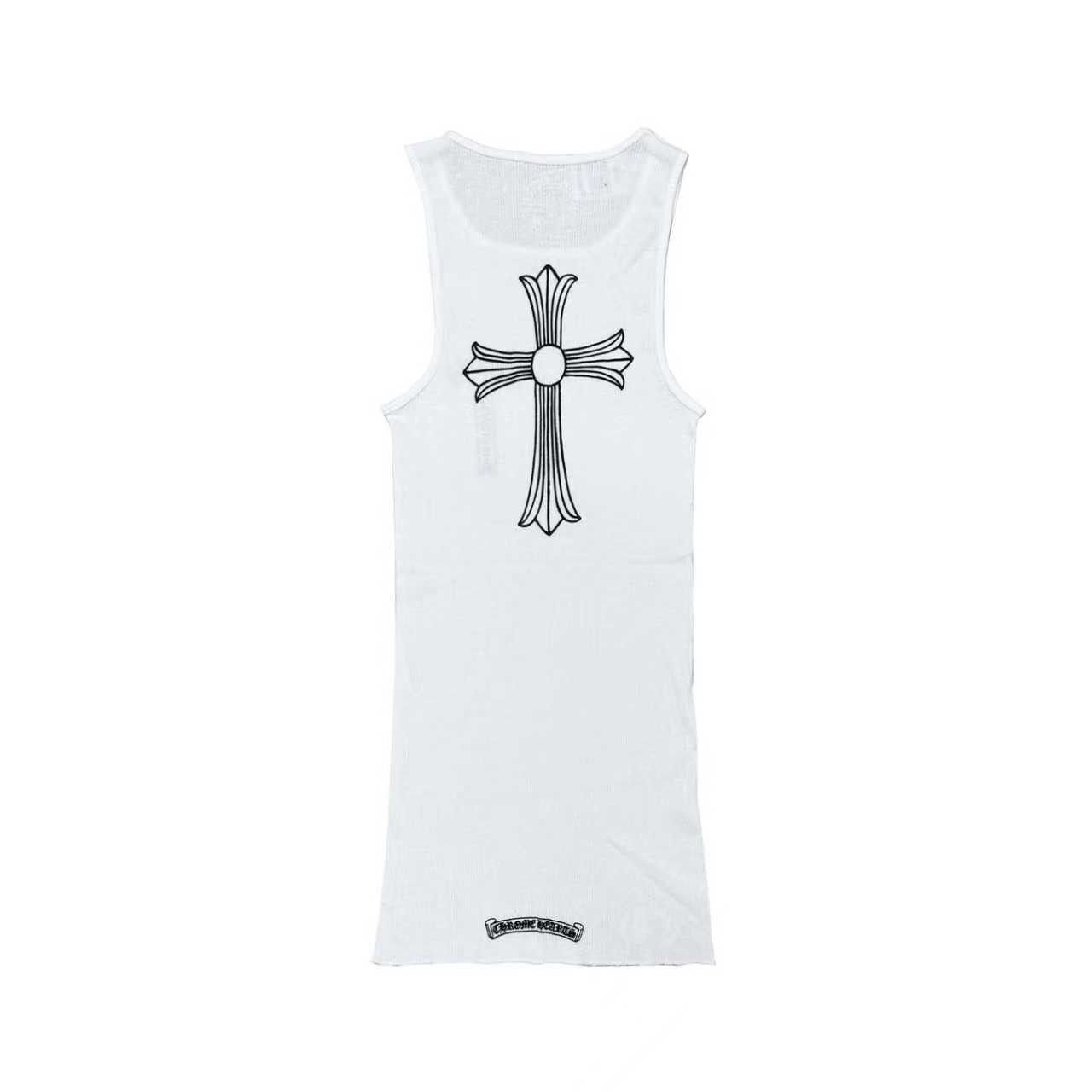 Chrome Hearts Chrome Hearts Cross T-Bar White Tank Top Size S / US 4 / IT 40 - 1 Thumbnail
