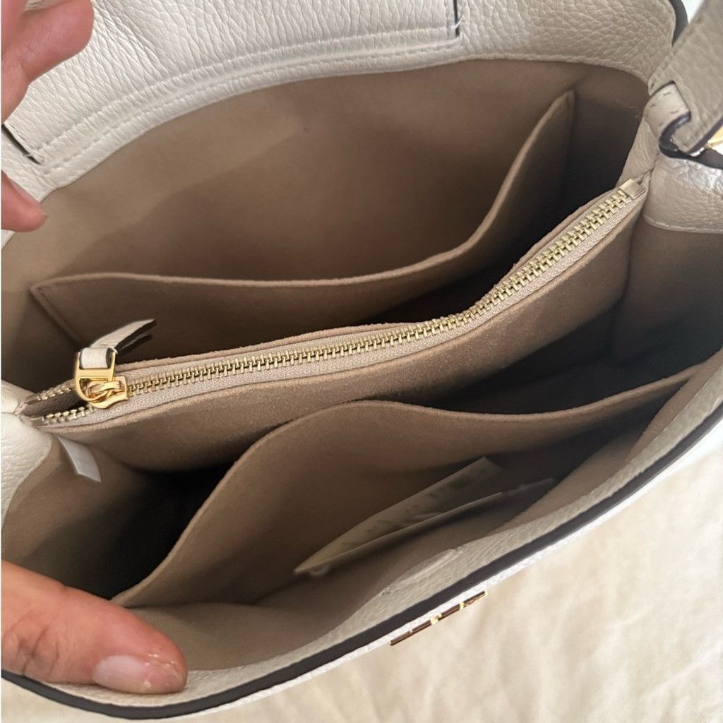 Tory Burch Tory Burch Cream Satchel with Gold Accents Size ONE SIZE - 5 Thumbnail