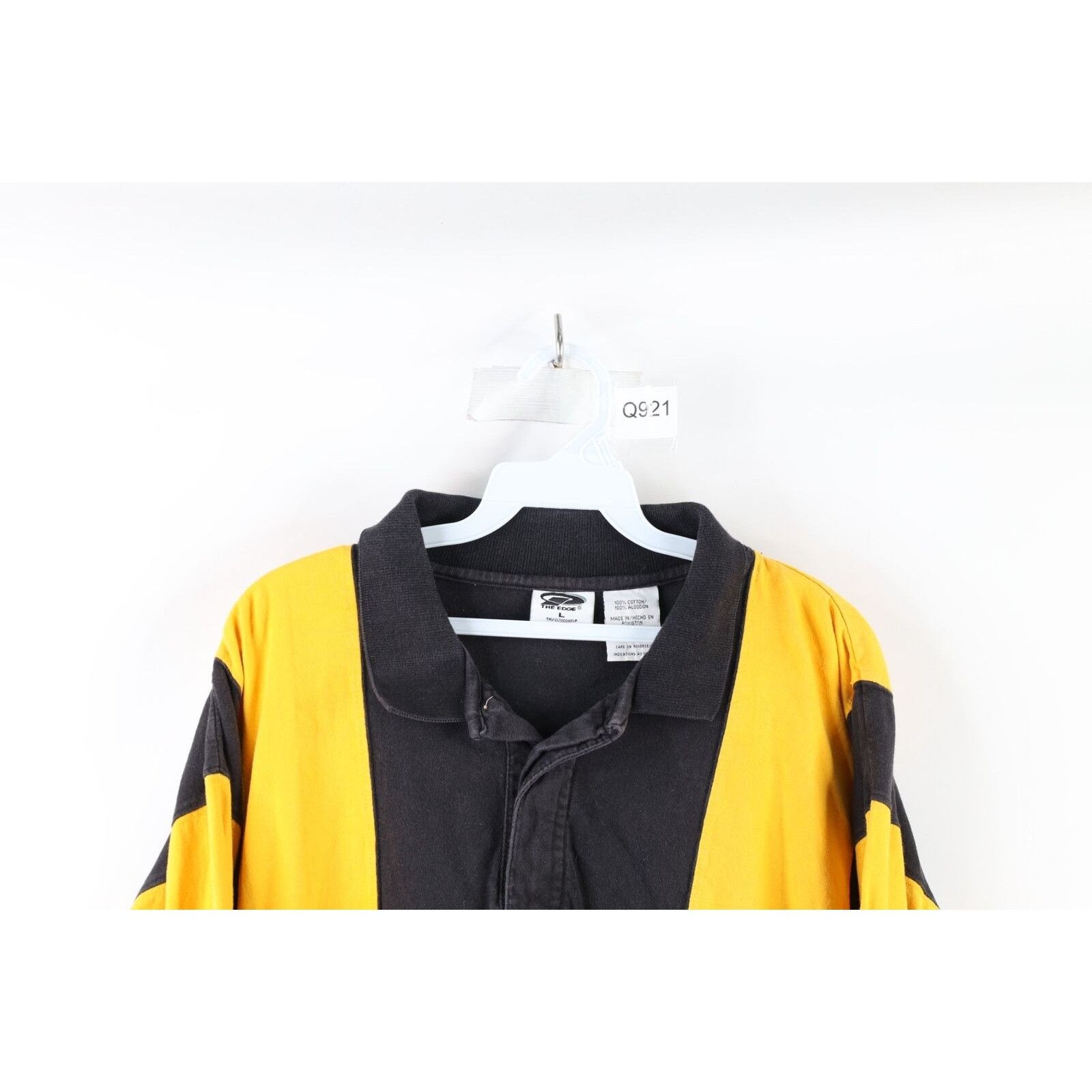 Vintage 90s Faded Pittsburgh Steelers Long Sleeve Polo