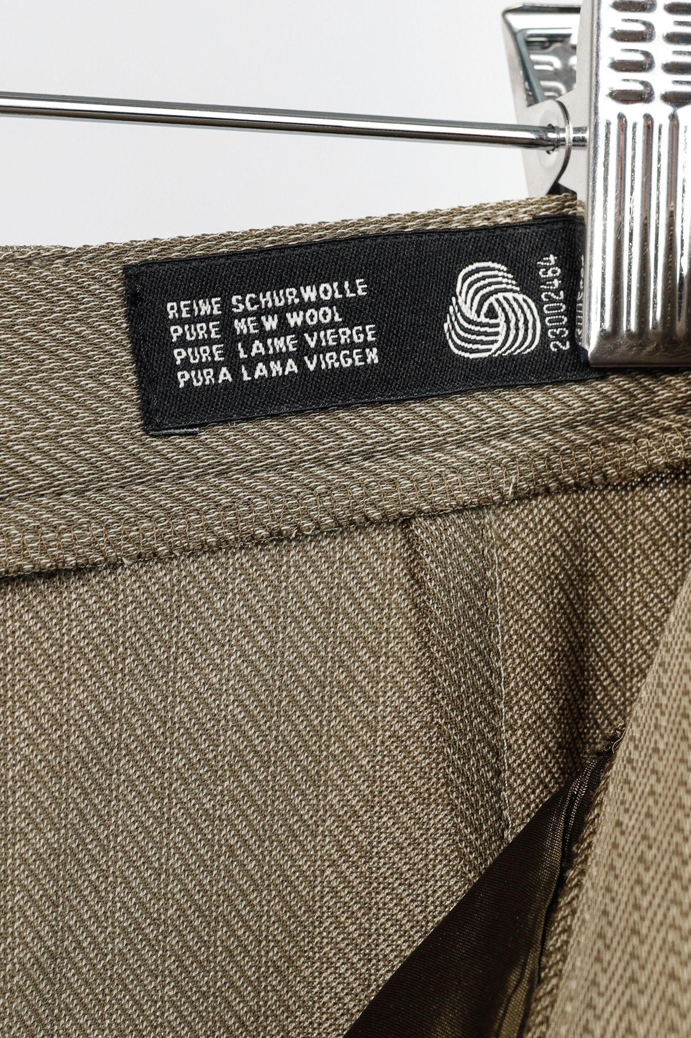 Escada Escada Margaretha Ley Vintage Taupe Virgin-Wool Trousers Size 29" - 9 Thumbnail