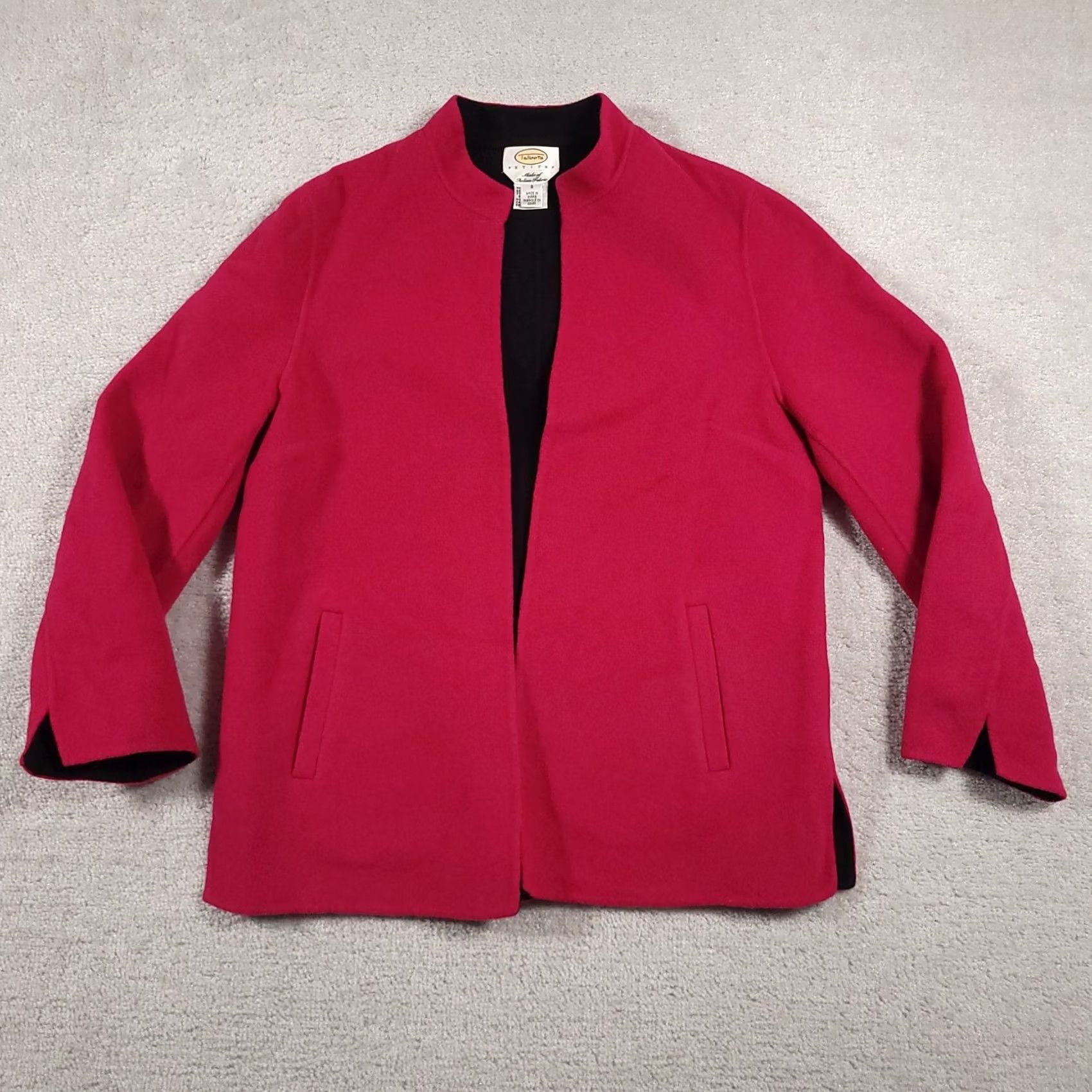 Talbots VINTAGE Talbots Jacket Womens 8 Pink Wool Cashmere Blend Petite Italian Fabric Coat Size M / US 6-8 / IT 42-44 - 2 Thumbnail