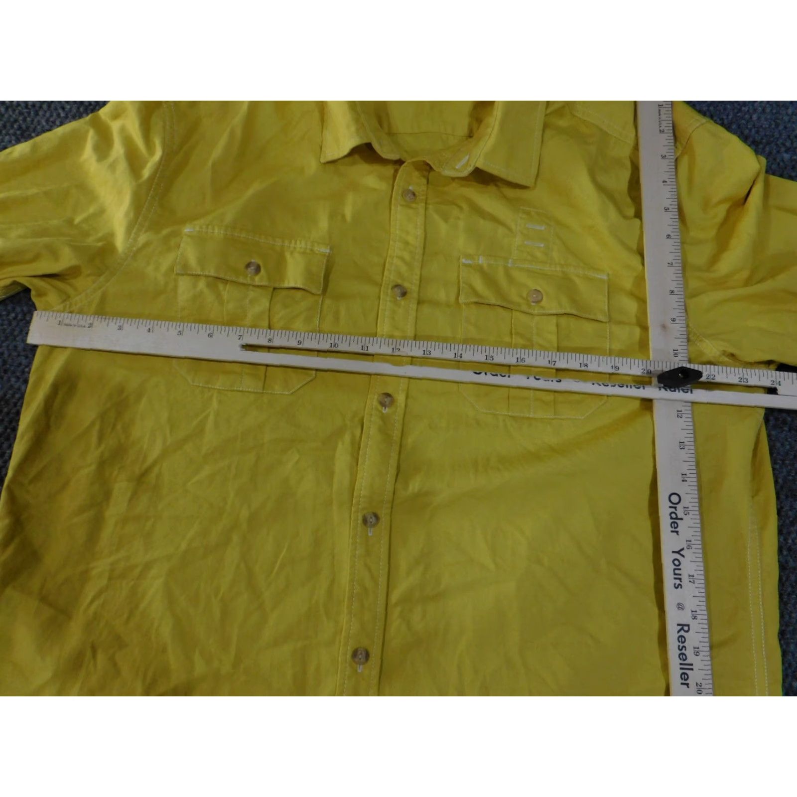 Sean John Sean John Shirt Mens 2XL Yellow Vintage Button-Up Casual Regular Plaited Plaid Long Sleeve Cotton Collar Button-Down Pockets Mens Size US XXL / EU 58 / 5 - 6 Thumbnail