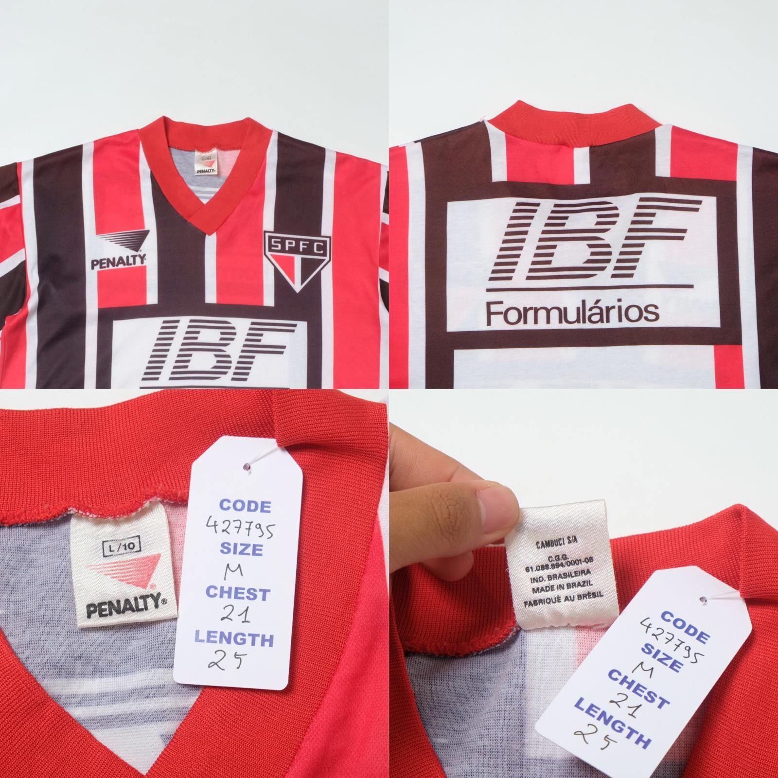 Penalty 1992 Sao Paulo Away Shirt Penalty (M) Size US M / EU 48-50 / 2 - 4 Thumbnail