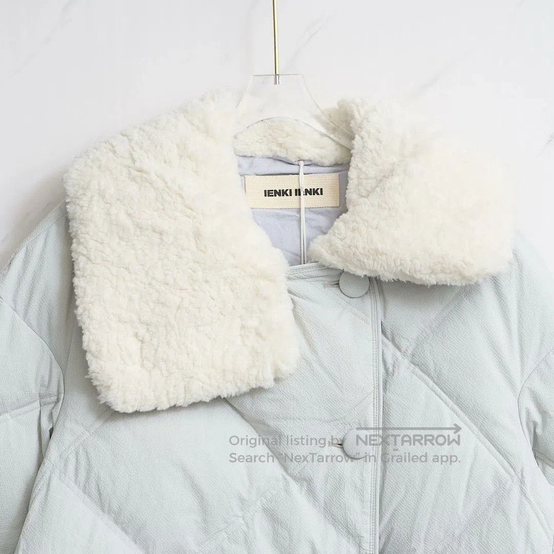 IENKI IENKI IENKI IENKI Women's Lamb Wool Collar Down Jacket. Size L / US 10 / IT 46 - 2 Thumbnail