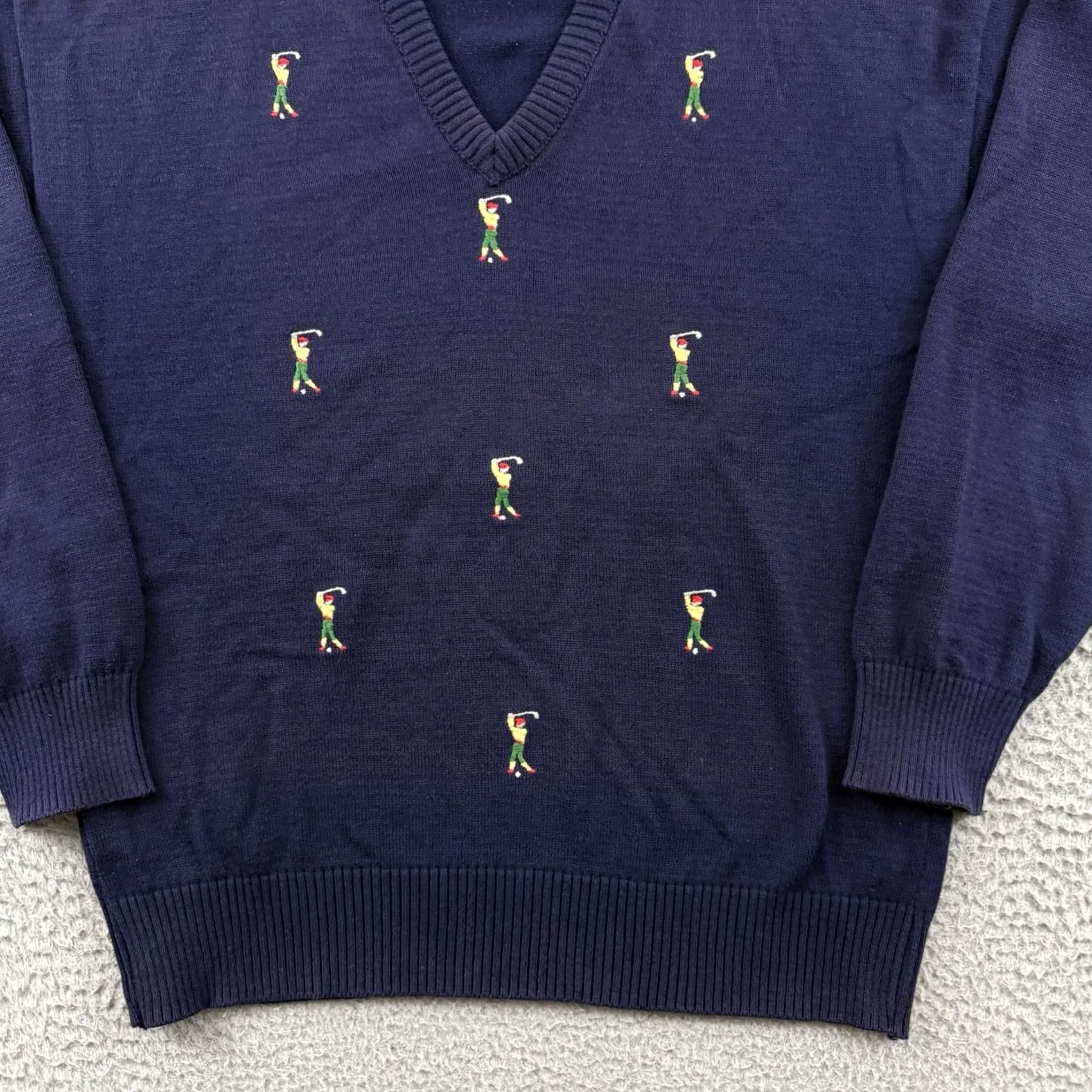 Vintage VINTAGE Lord Jeff Sweater Mens L Blue Golf Neck Long Sleeve Sport Pullover Size US L / EU 52-54 / 3 - 2 Thumbnail