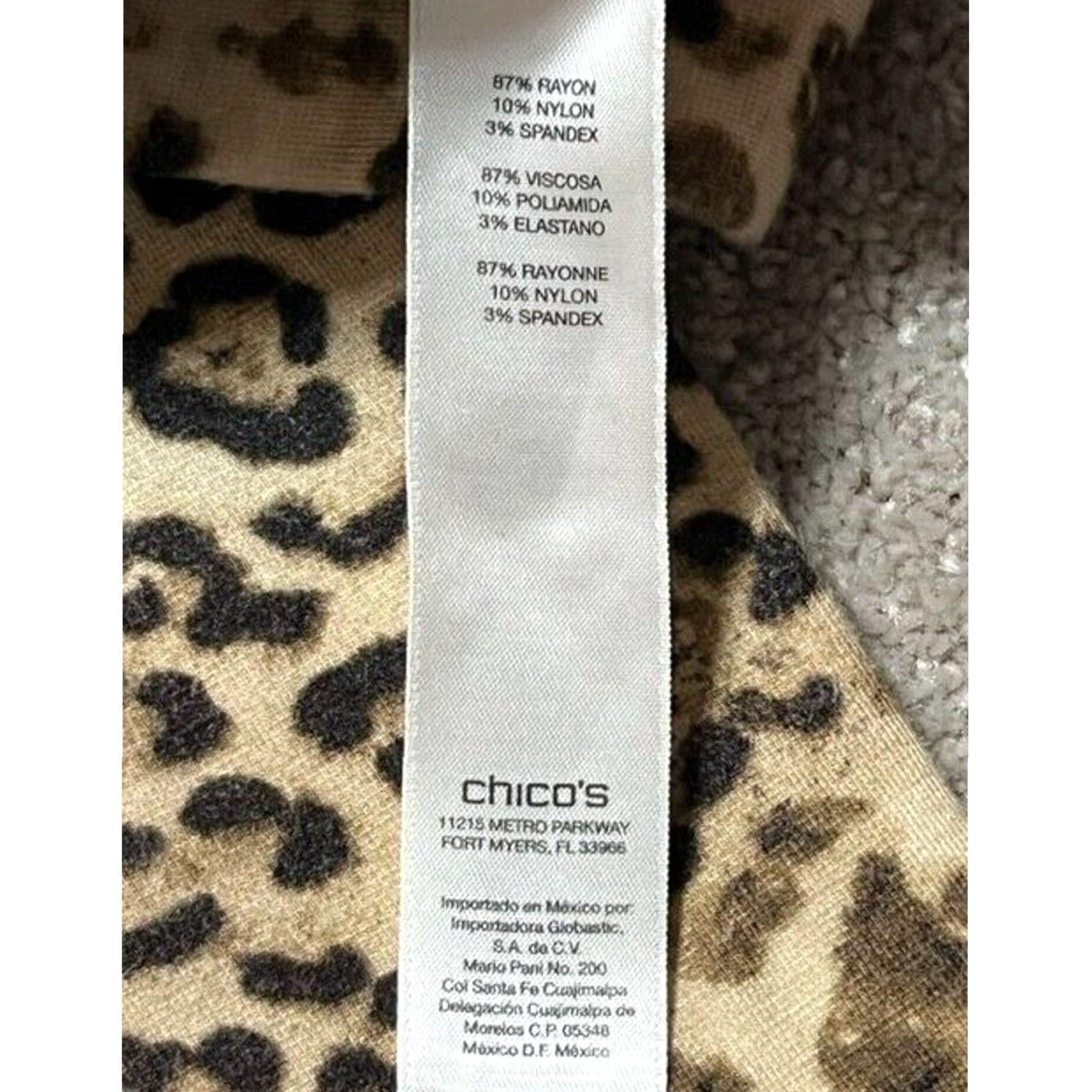 Vintage VINTAGE Chico's Leggings 1 Leopard Print Paisley Statement Edgy Boho Glam Retro 90s Y2K Size 25" / US 0 / IT 36 - 4 Thumbnail