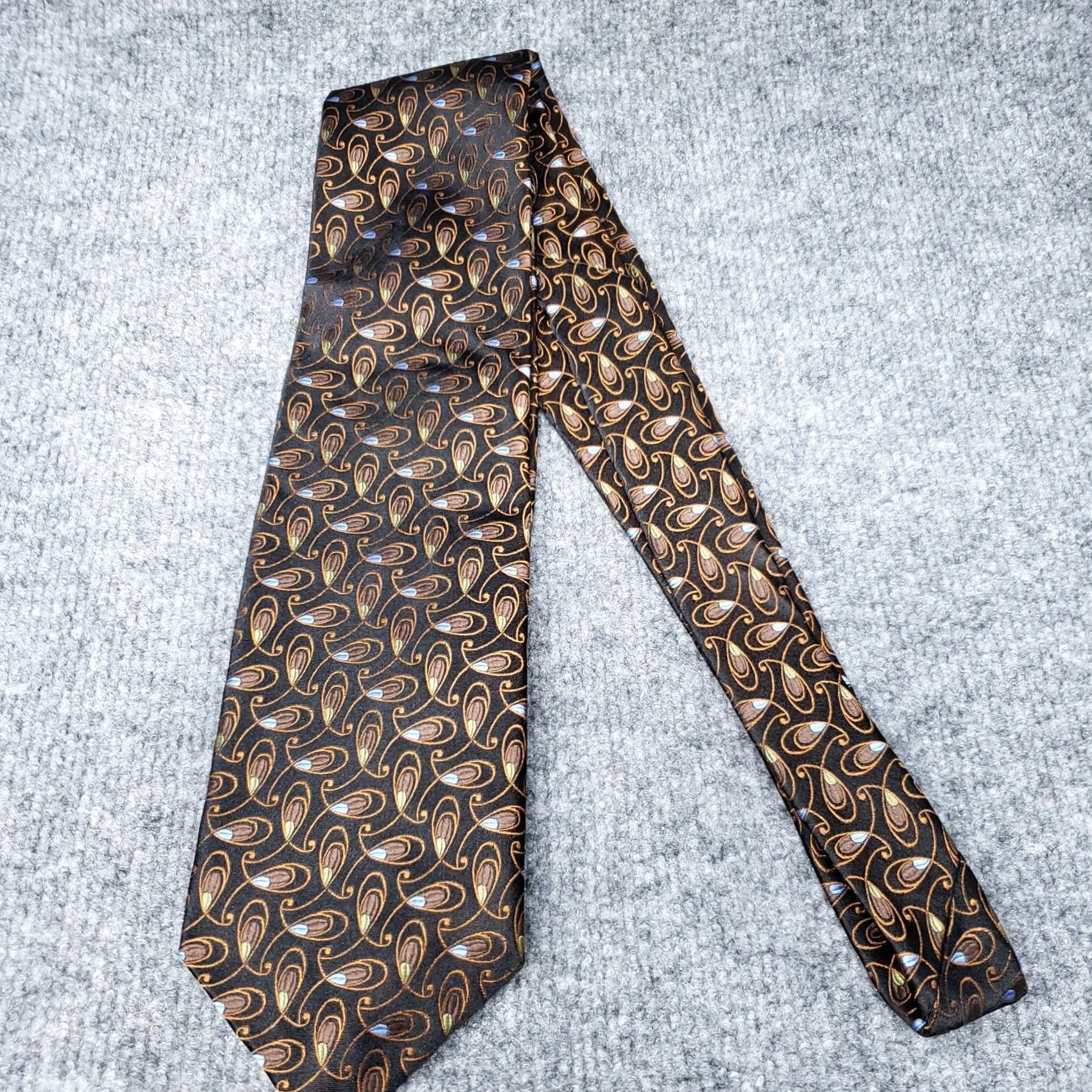 Robert Talbott Robert Talbott Tie Mens Black Paisley Silk Chelsea Handsewn Designer USA Size ONE SIZE - 3 Thumbnail