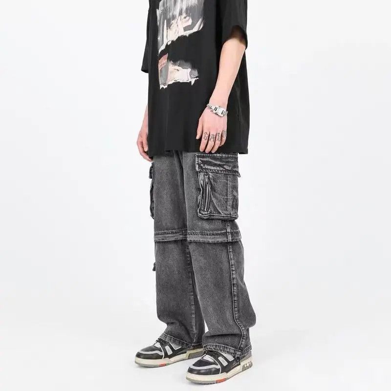 Designer × Japanese Brand × Vintage Vintage Washed Straight Leg Wide Jeans Size US 33 - 1 Thumbnail