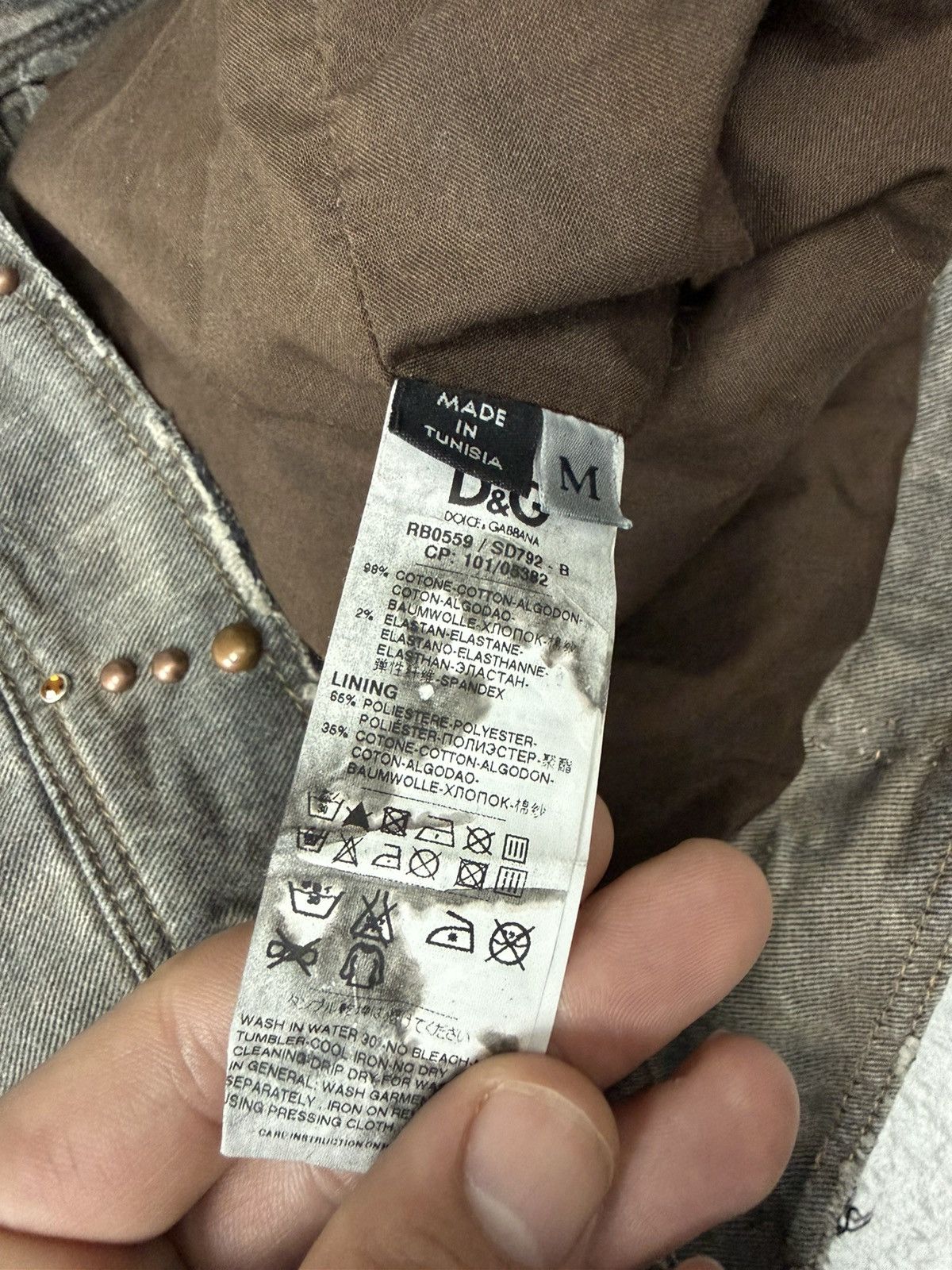 Dolce & Gabbana Dolce & Gabbana SS10 Gemstone Stud Embellished Denim Jacket Size US M / EU 48-50 / 2 - 8 Thumbnail