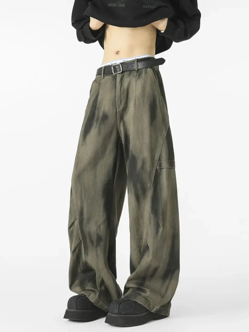 Japanese Brand Retro loose wide leg tie dye gradient jeans Size US 32 / EU 48 - 3 Thumbnail