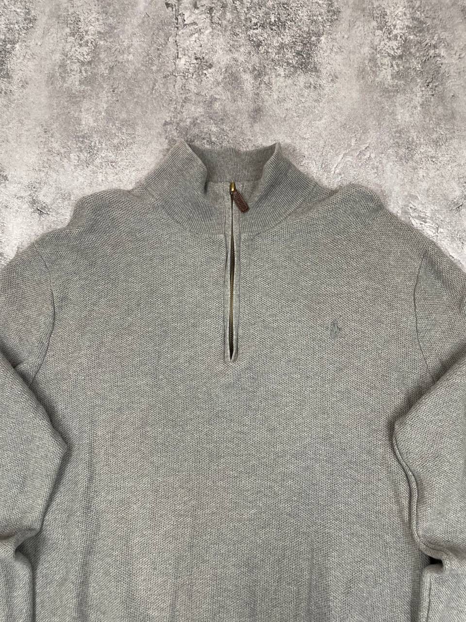 Polo Ralph Lauren Polo Ralph Lauren Men Pima Cotton Half Zip Sweater Grey Size US XL / EU 56 / 4 - 2 Thumbnail