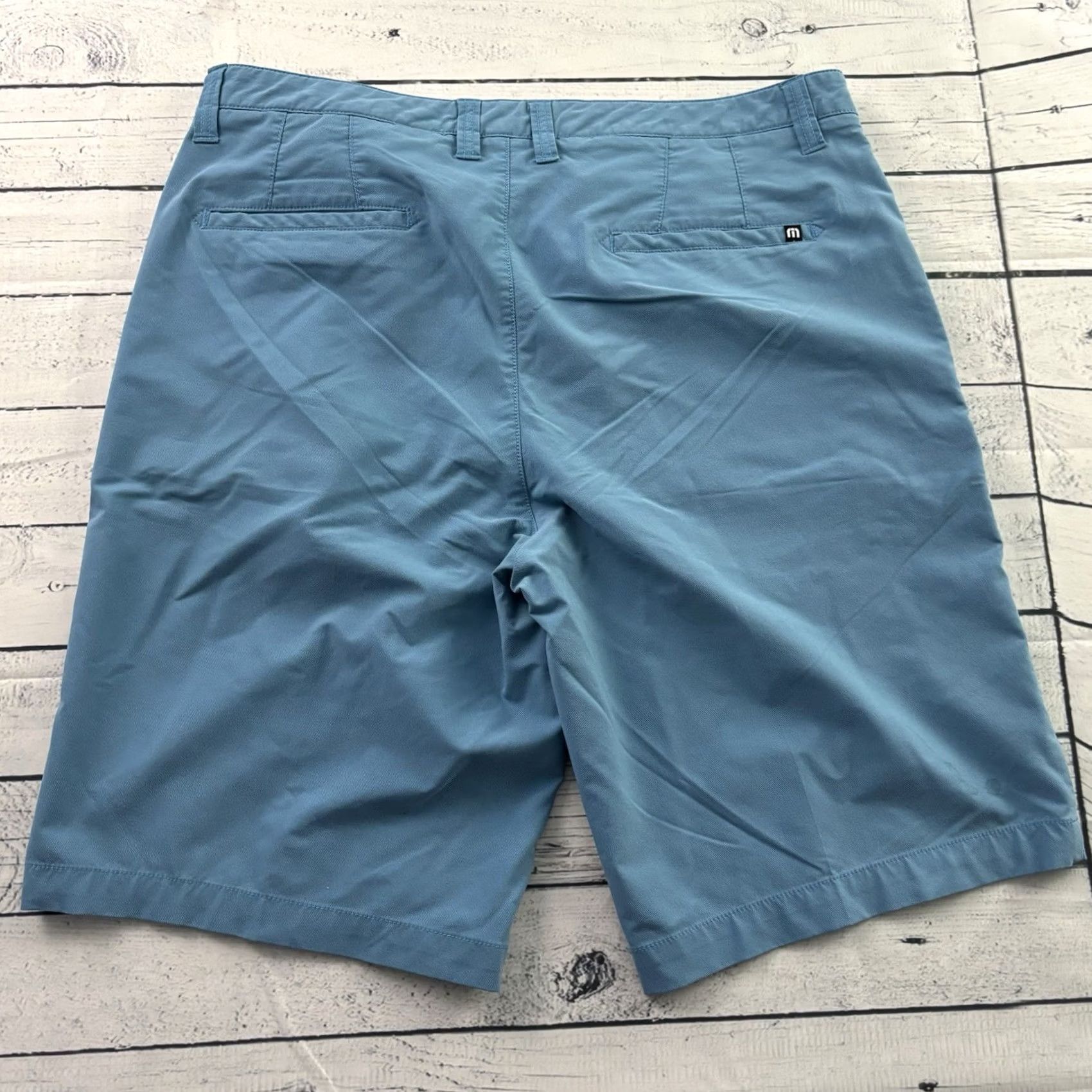 TravisMathew Travis Mathew Flat Front Athletic Golf Shorts Men 36 Blue Shirt Chino Front Flat 36 Blue Mens Size US 36 / EU 52 - 5 Thumbnail