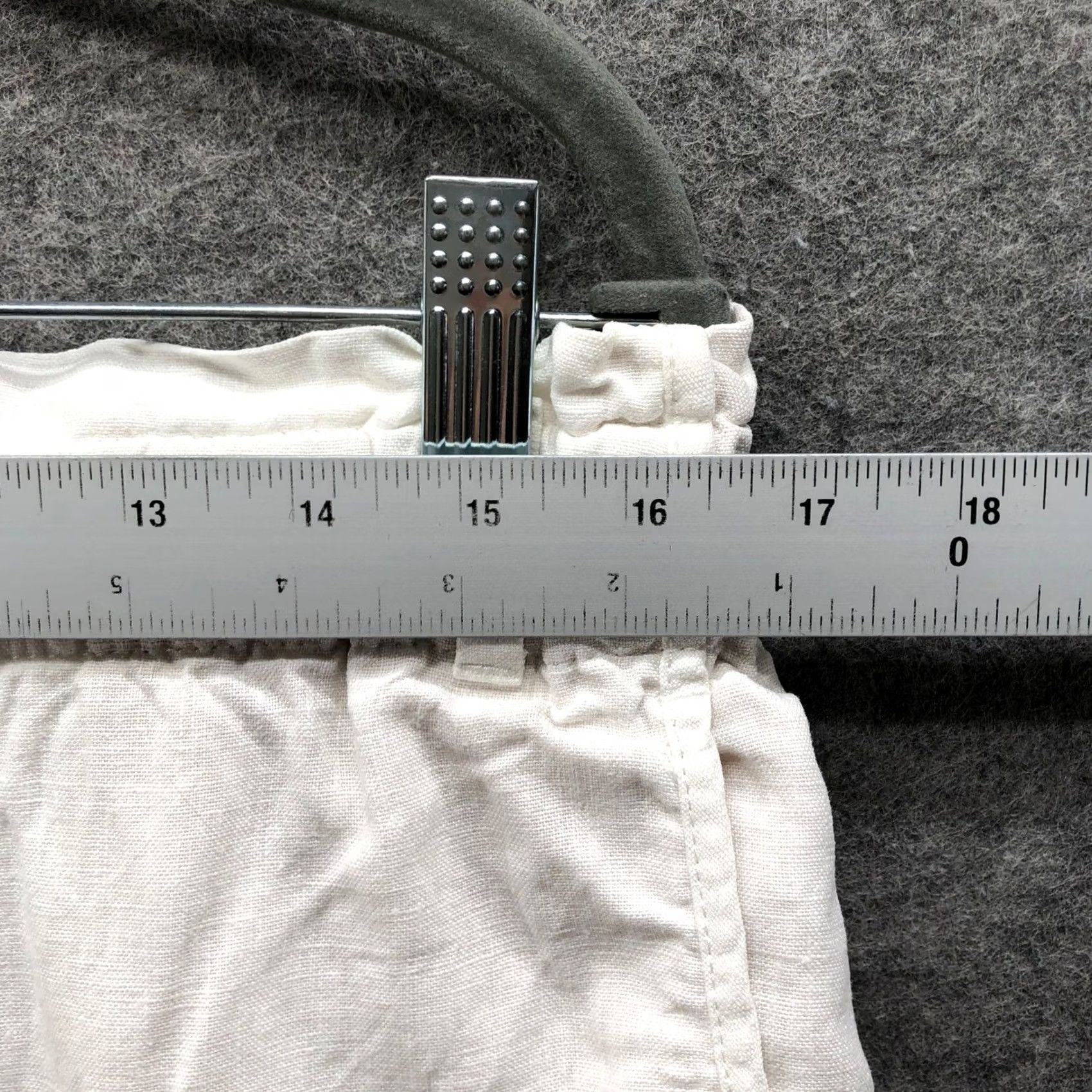 J. Jill VINTAGE J.Jill 100% Linen White Shorts Womens M High Waisted Roll Cuff Paperbag Size 32" / US 10 / IT 46 - 5 Thumbnail