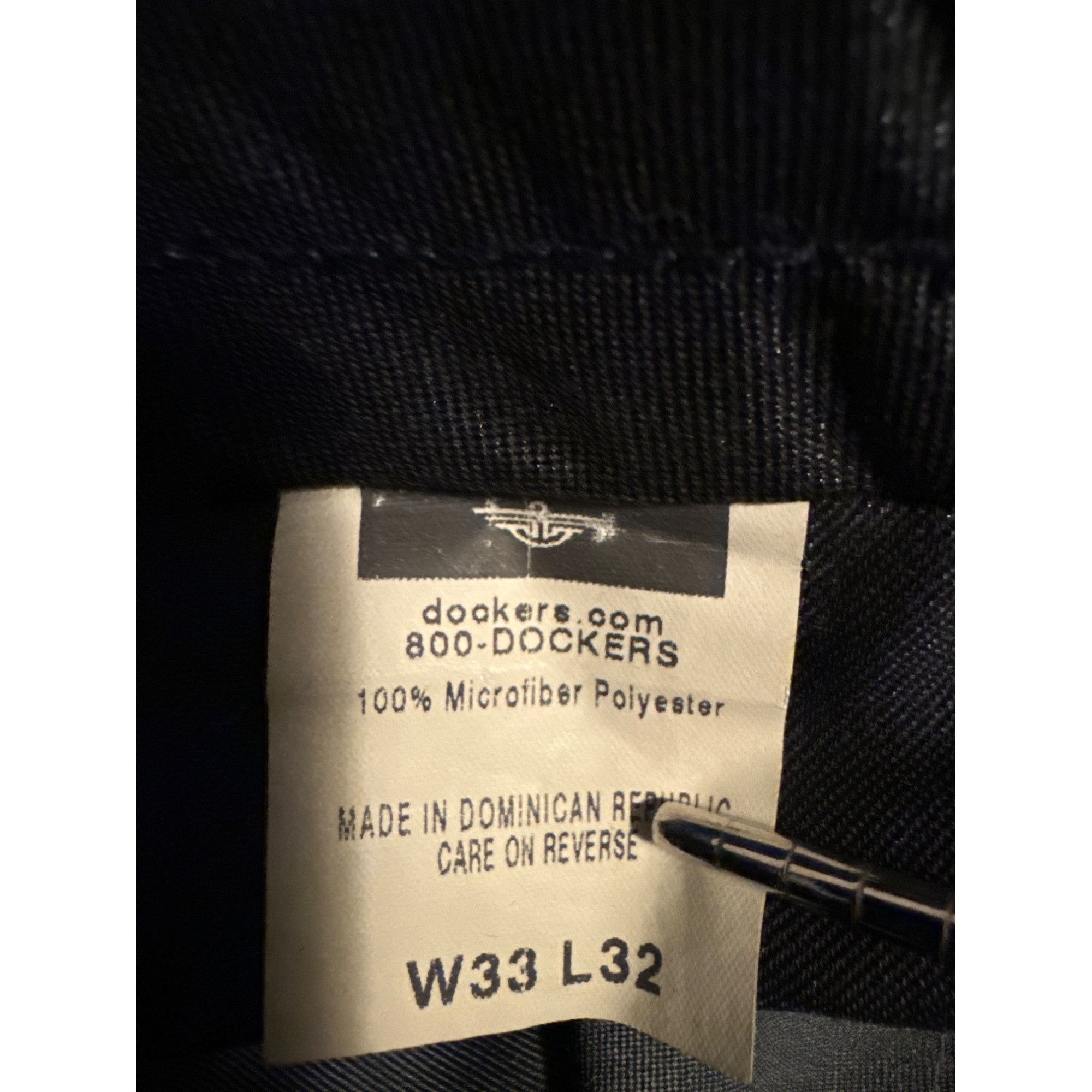 Dockers Dockers Men's Microfiber Polyester Pants W33 L32 Gray Size US 33 - 2 Thumbnail