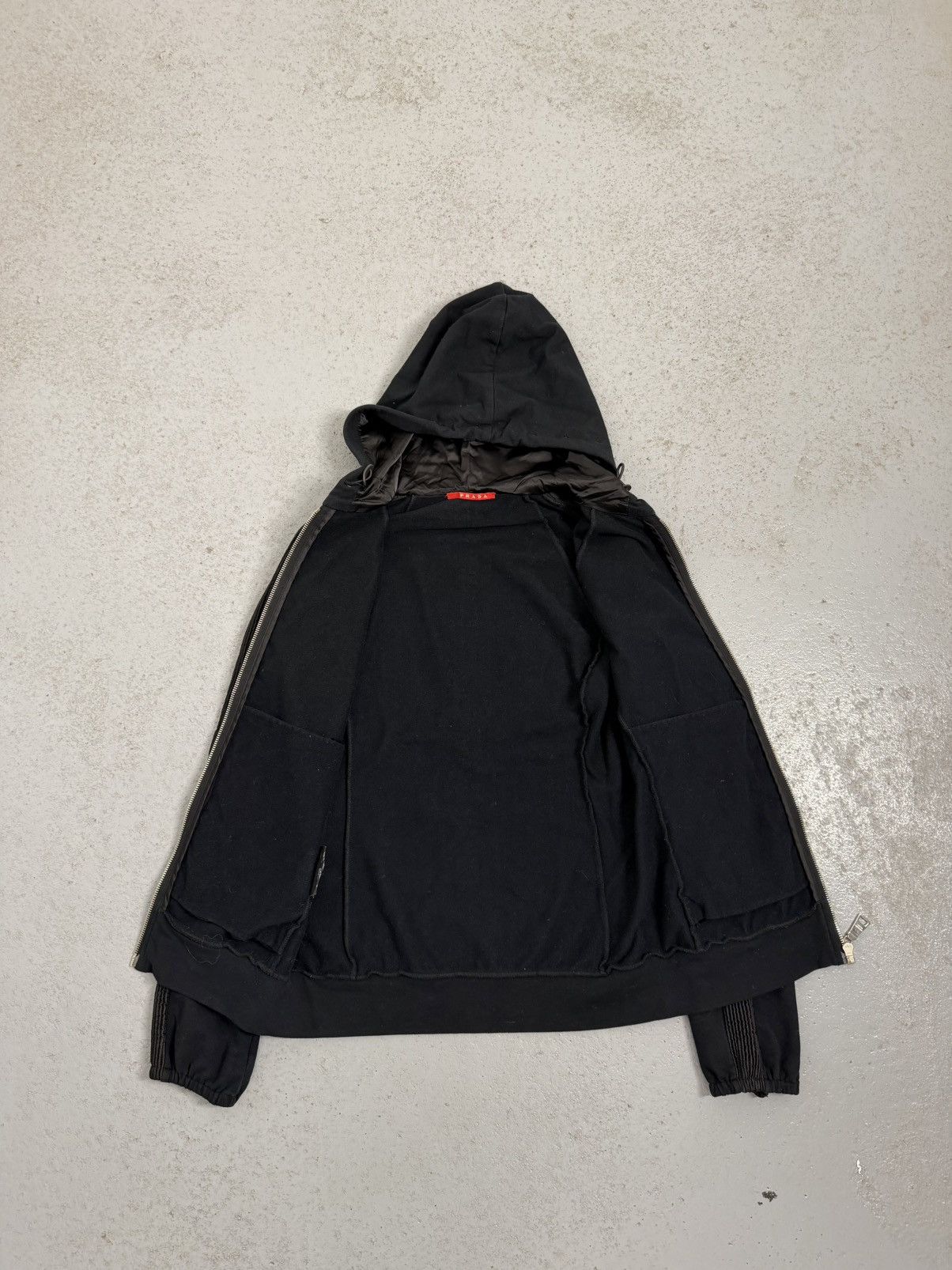 Prada Prada Black Tab Nylon Hood Zip Hoodie Size S / US 4 / IT 40 - 13 Thumbnail