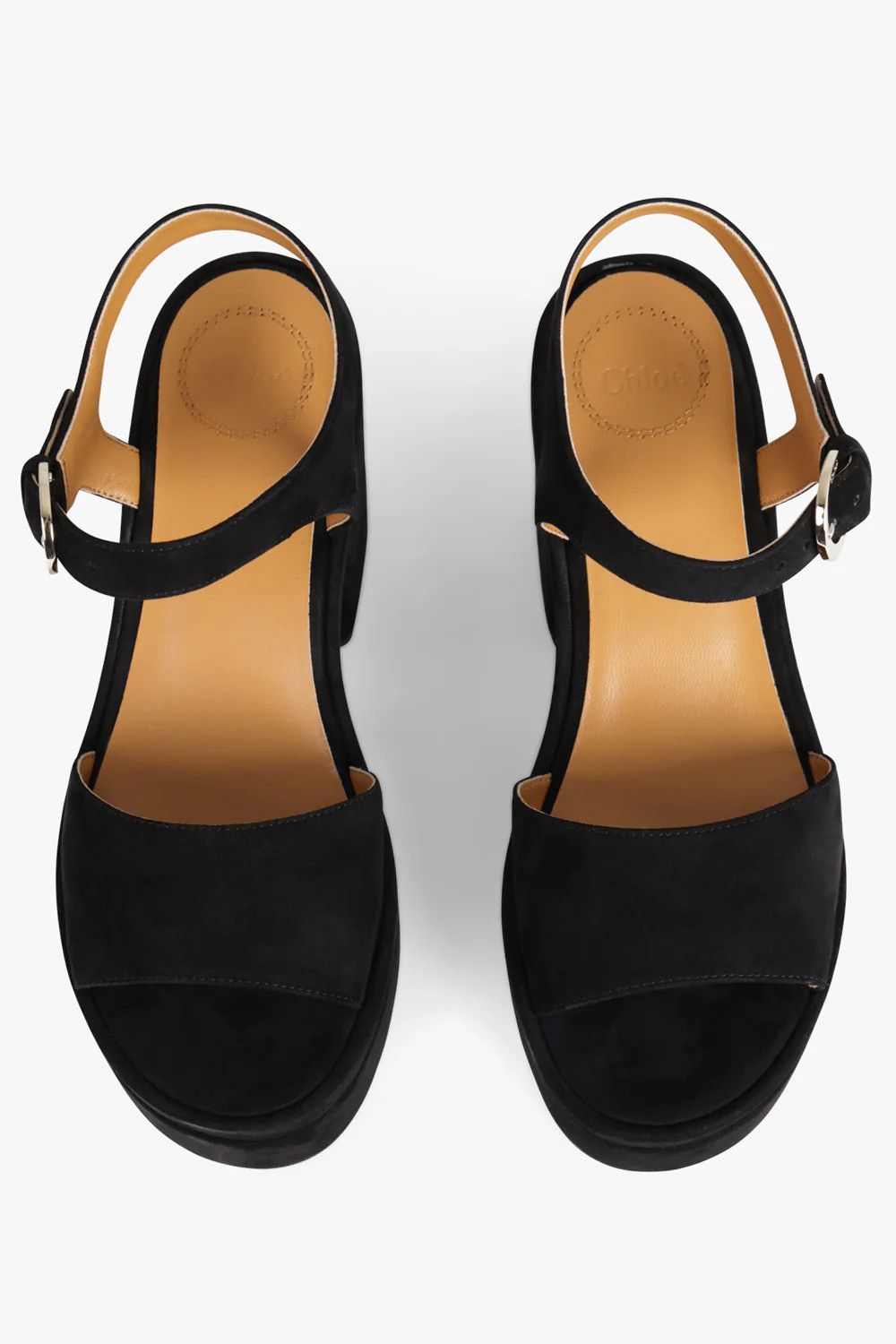 Chloe o1loc1c11025 Odina Suede Sandals in Black Size US 7 / IT 37 - 4 Thumbnail