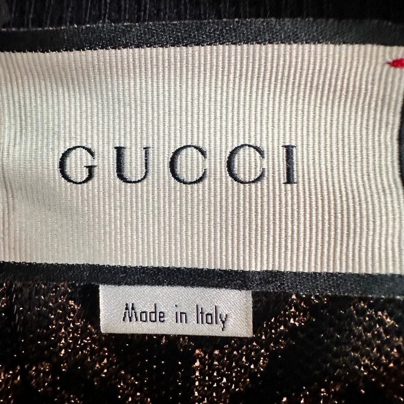 Gucci Gucci Black gold old flower full print knitted short sleeve Size US XS / EU 42 / 0 - 3 Thumbnail