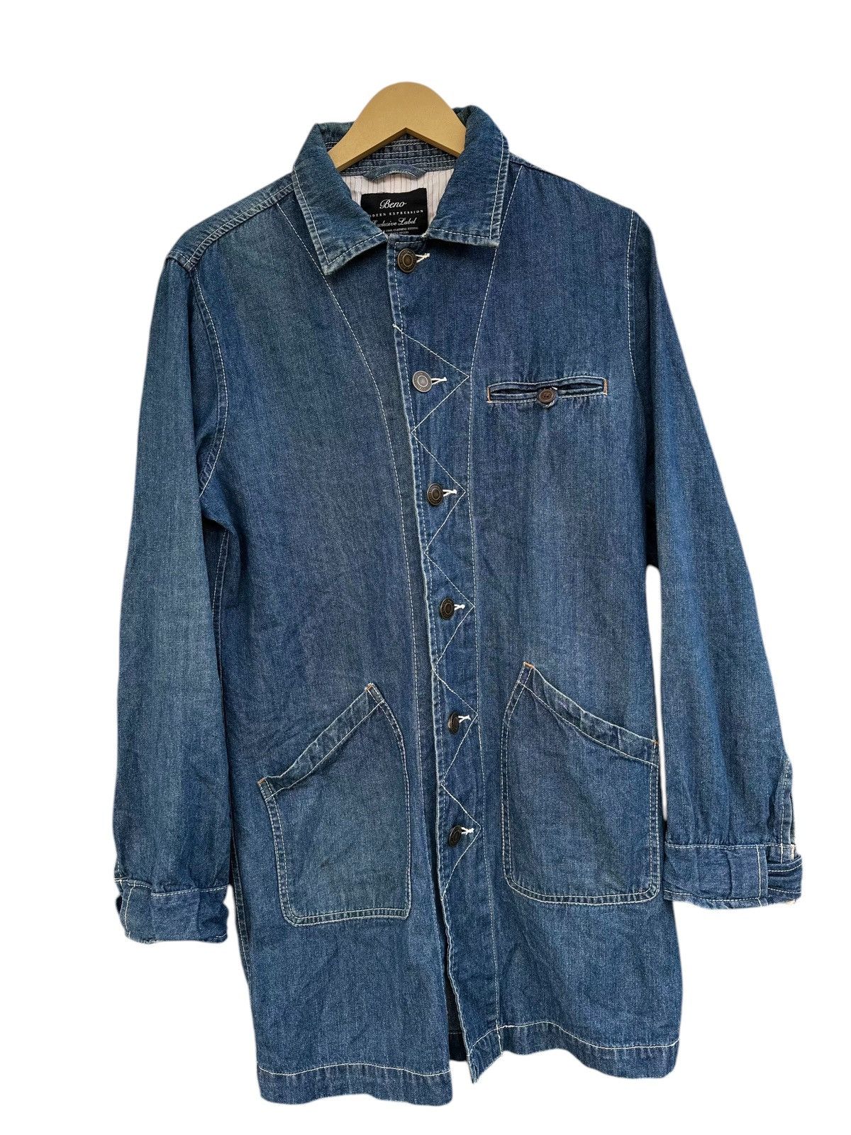 Vintage 💥 Denime Jacket 💥 Beno Modern Expression Denime Jacket Size US M / EU 48-50 / 2 - 2 Thumbnail