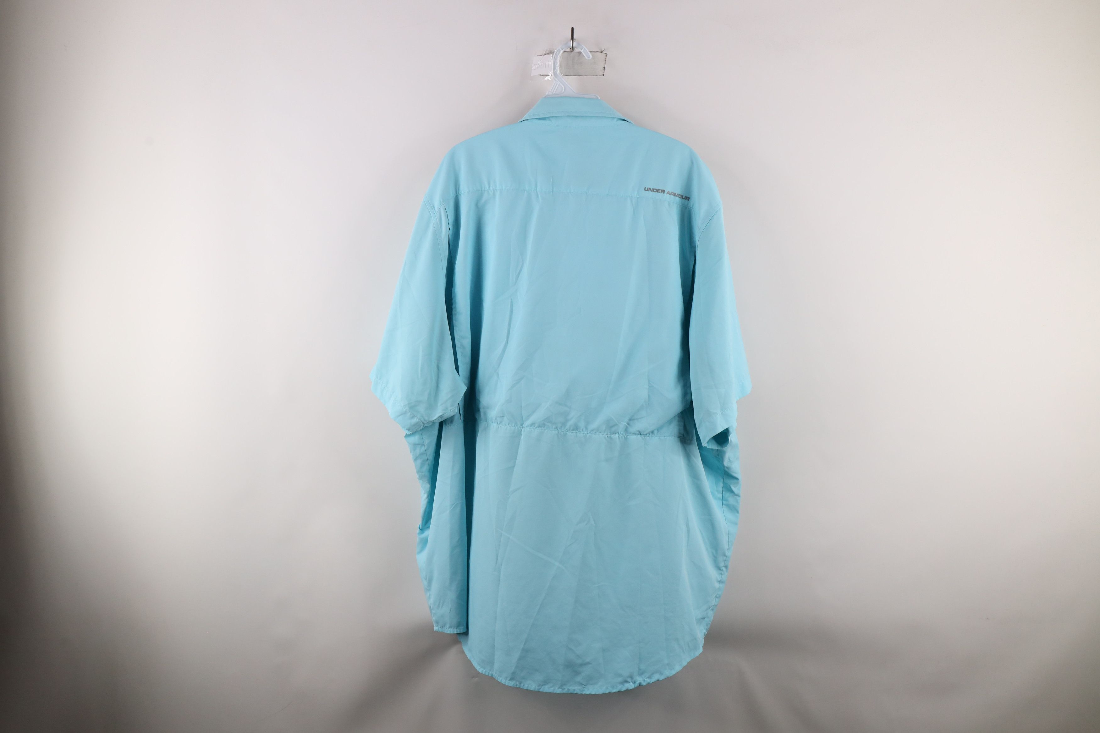 Under Armour × Vintage Under Armour Short Sleeve Collared Button Shirt Blue Size US XXL / EU 58 / 5 - 10 Thumbnail