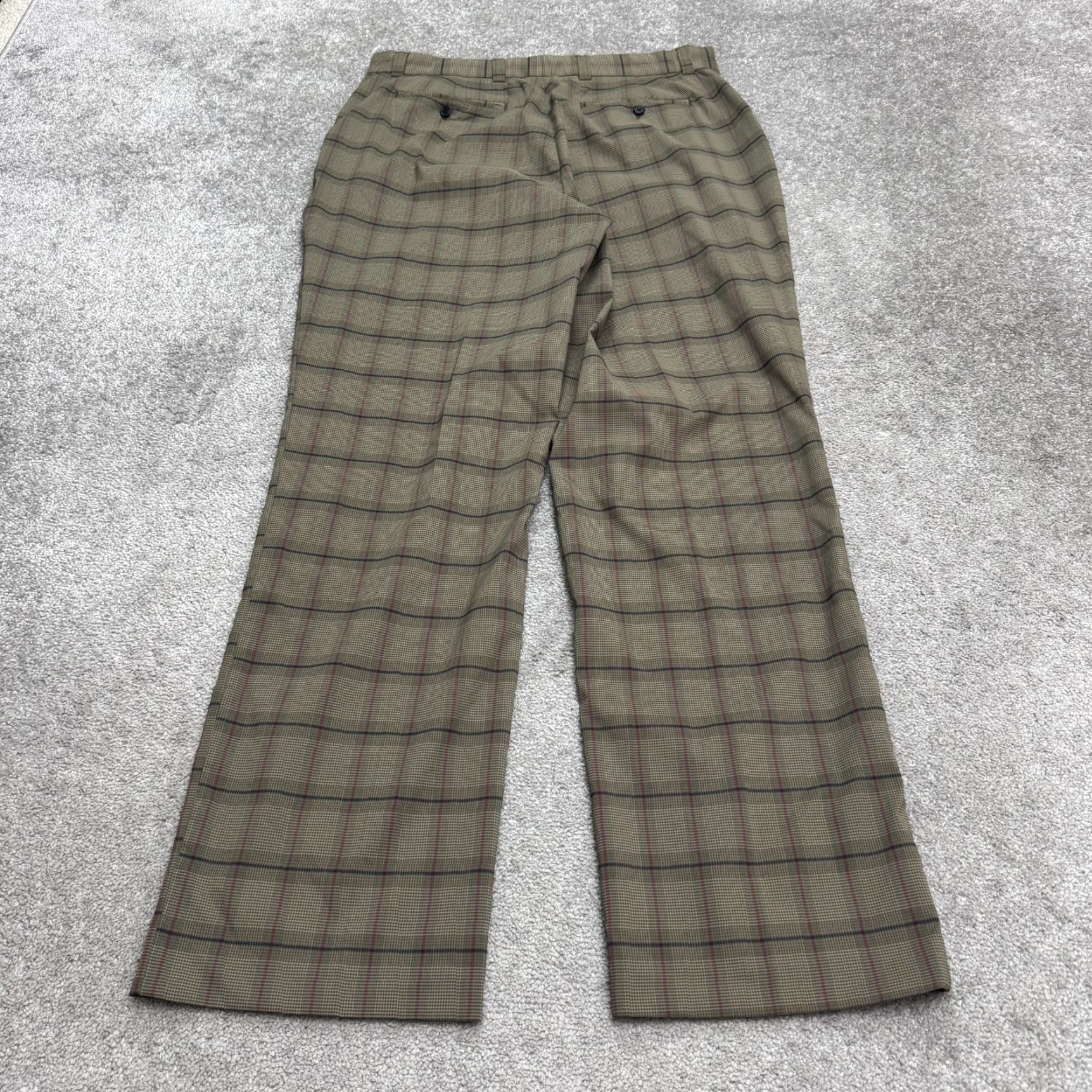 Cutter & Buck Cutter & Buck Drytec Plaid Golf Trouser Pants Womens 36x34 Brown Straight Leg Size 25" / US 0 / IT 36 - 2 Thumbnail