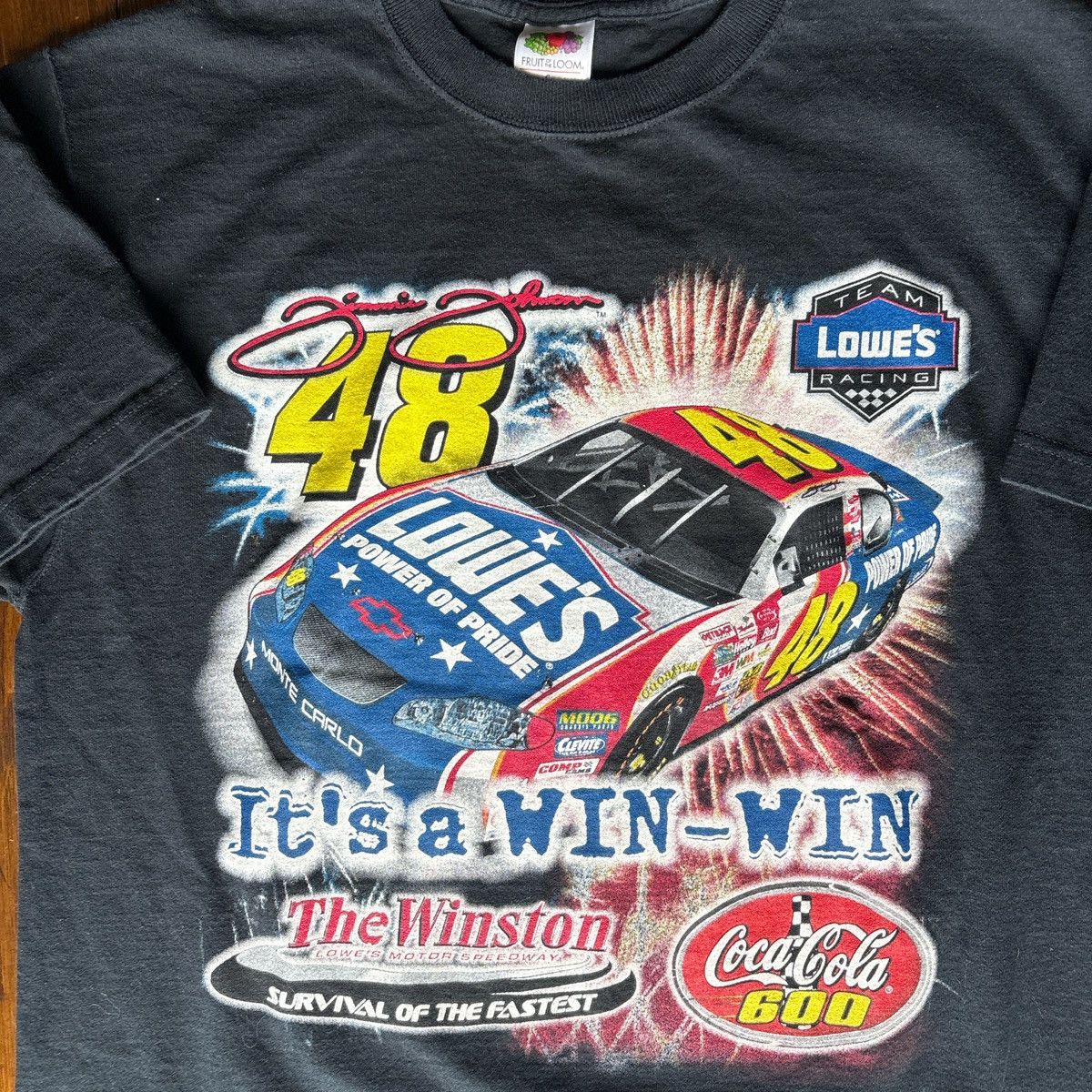 Fruit Of The Loom Vintage nascar shirt Size US L / EU 52-54 / 3 - 2 Thumbnail